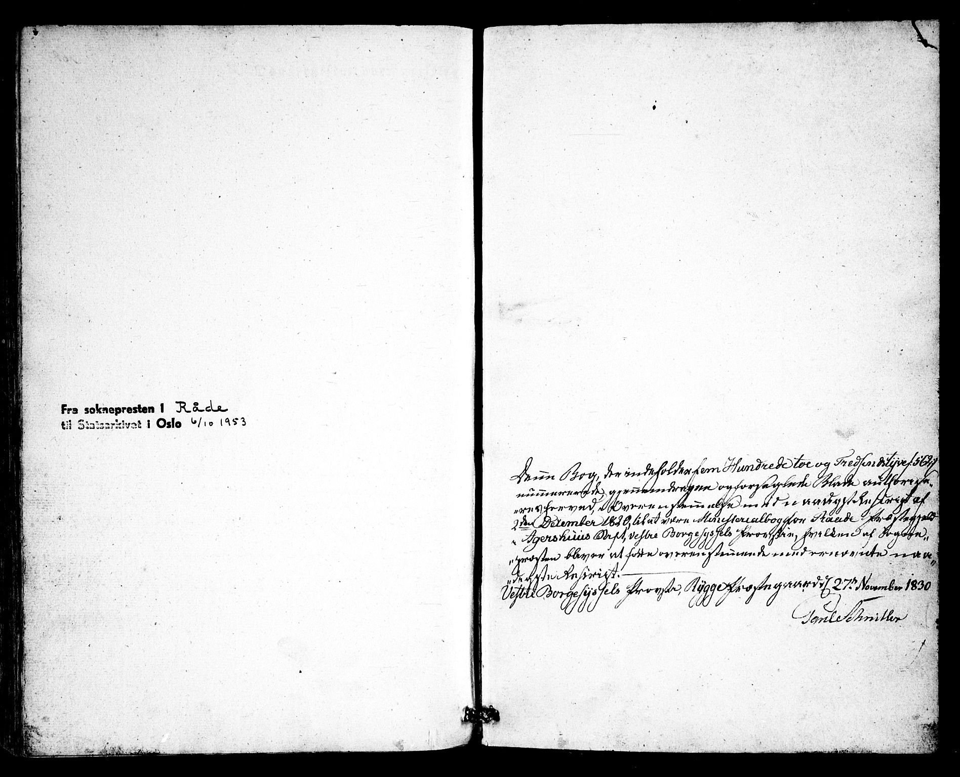 Råde prestekontor kirkebøker, AV/SAO-A-2009/F/Fa/L0005: Parish register (official) no. 5, 1830-1853