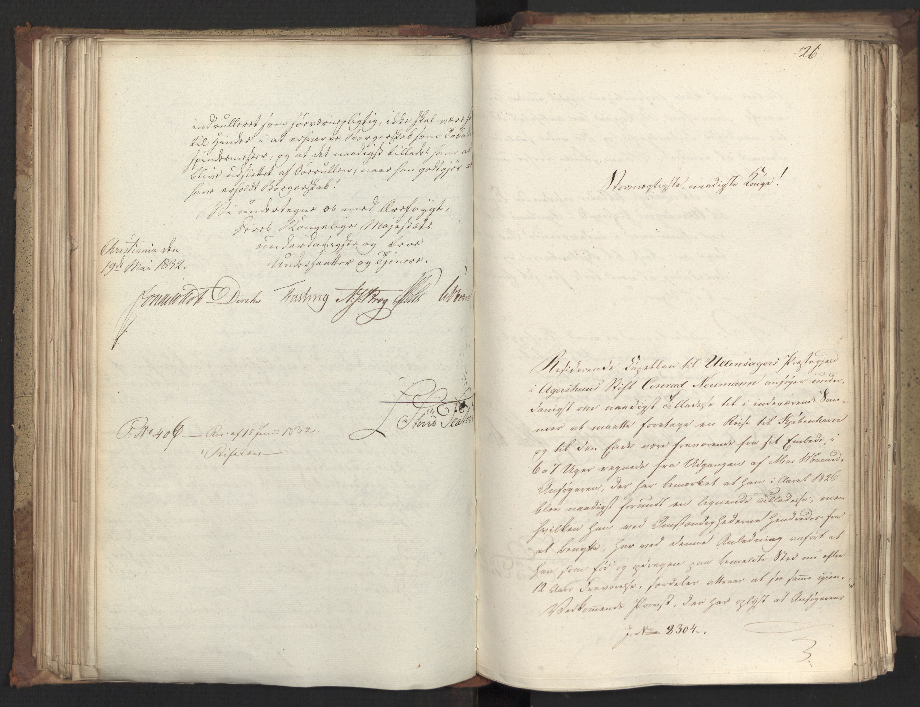 Statsrådsavdelingen i Stockholm, RA/S-1003/D/Da/L0078: Regjeringsinnstillinger nr. 2260-2399, 1832, p. 123