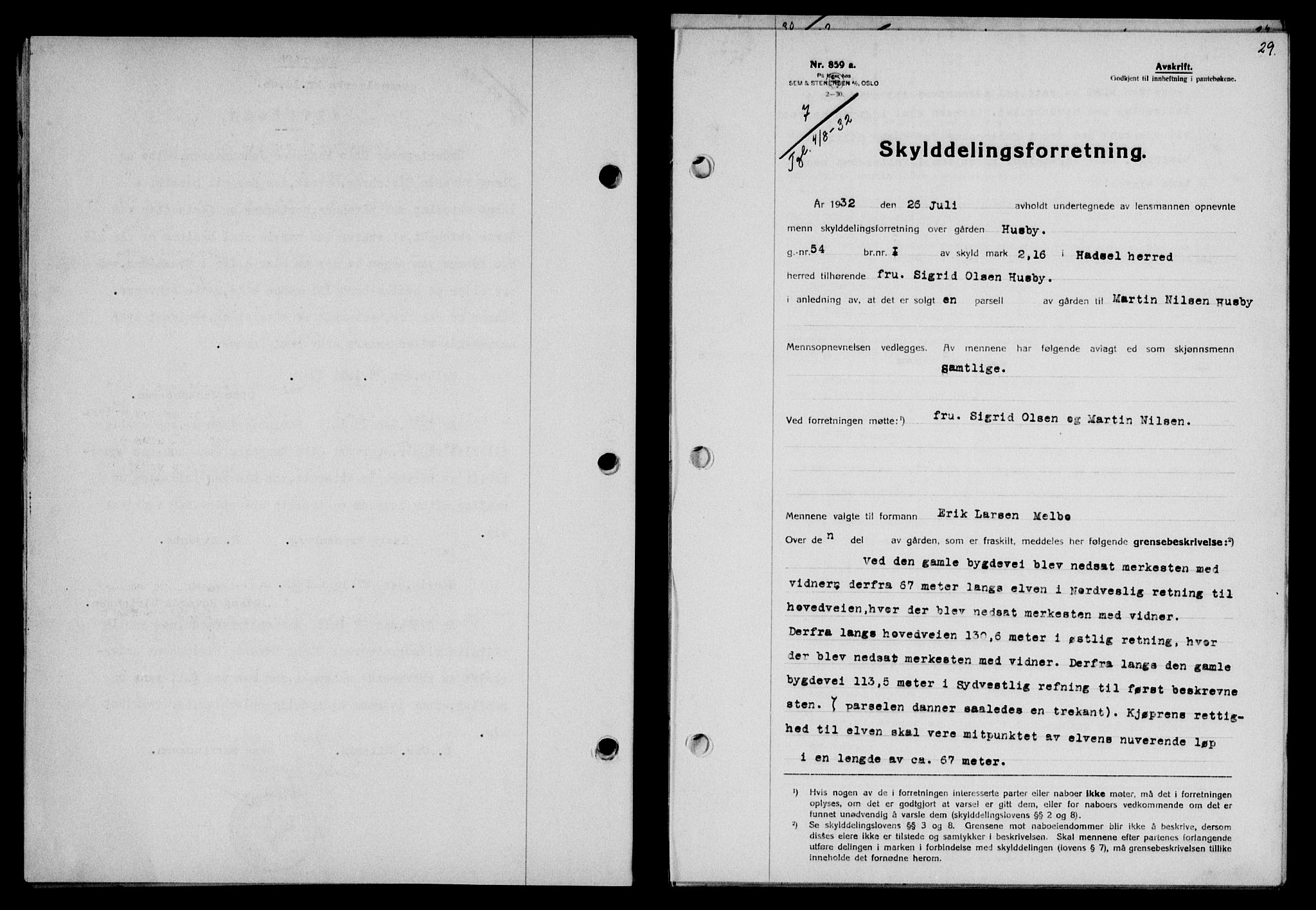 Vesterålen sorenskriveri, SAT/A-4180/1/2/2Ca/L0056: Mortgage book no. 49, 1932-1933, Deed date: 04.08.1932