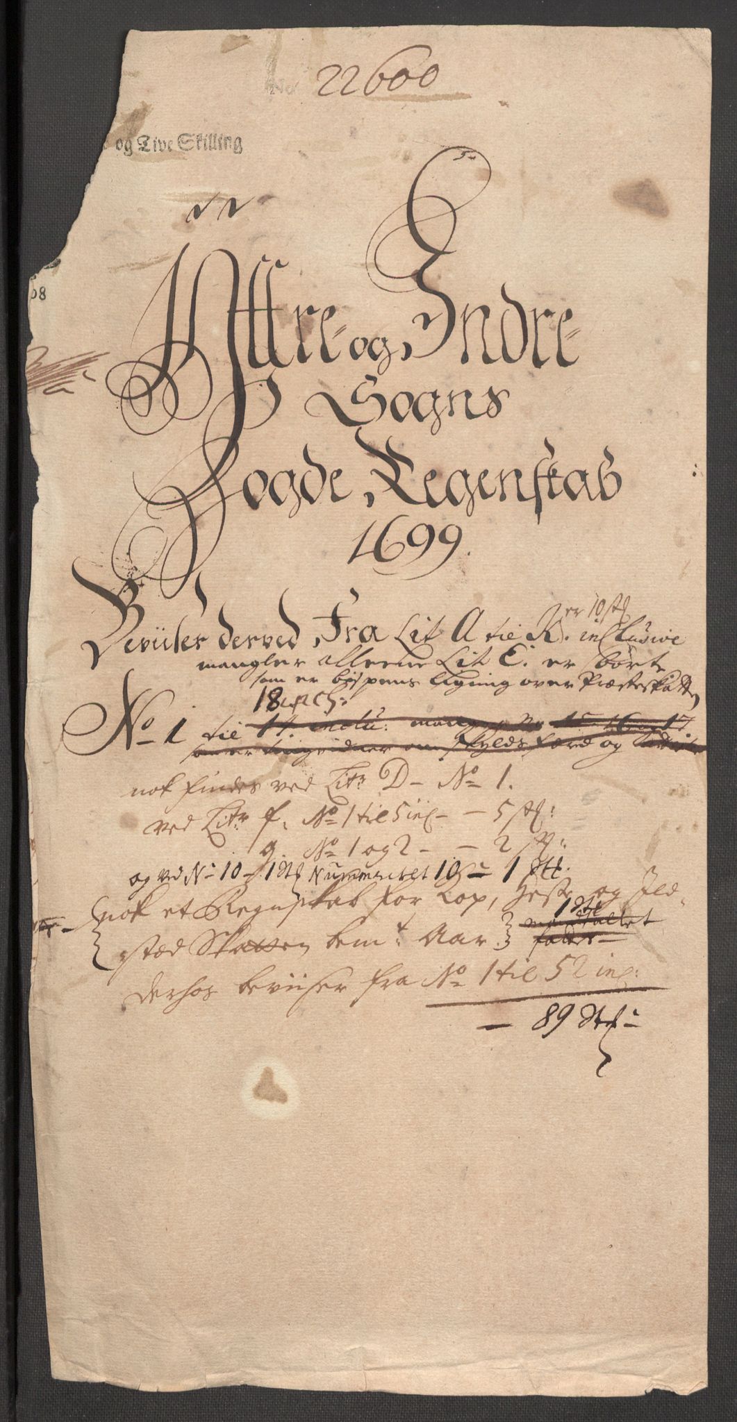 Rentekammeret inntil 1814, Reviderte regnskaper, Fogderegnskap, RA/EA-4092/R52/L3310: Fogderegnskap Sogn, 1698-1699, p. 288