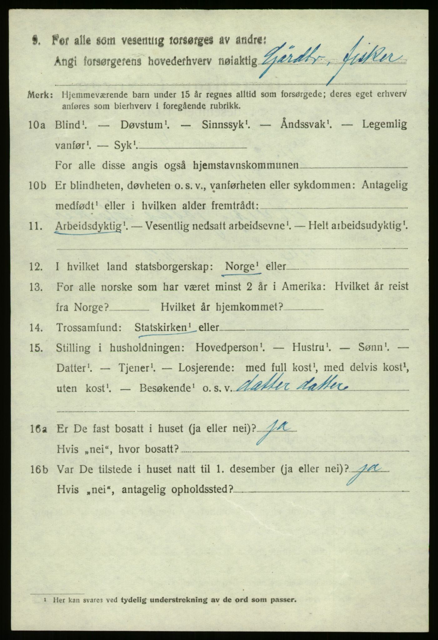 SAB, 1920 census for Kinn, 1920, p. 11736