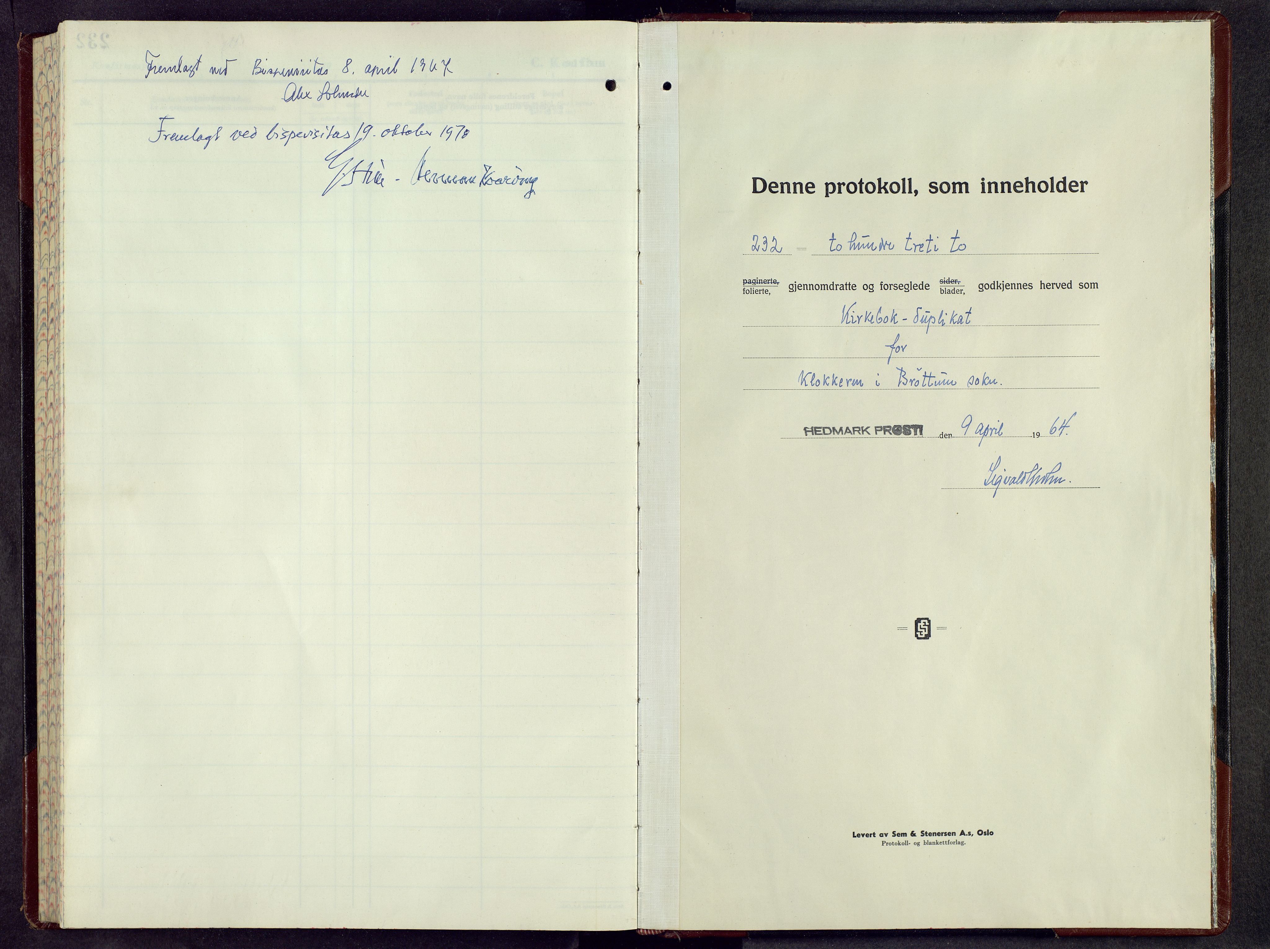 Brøttum prestekontor, SAH/PREST-016/L/La/L0003: Parish register (copy) no. 3, 1959-1984