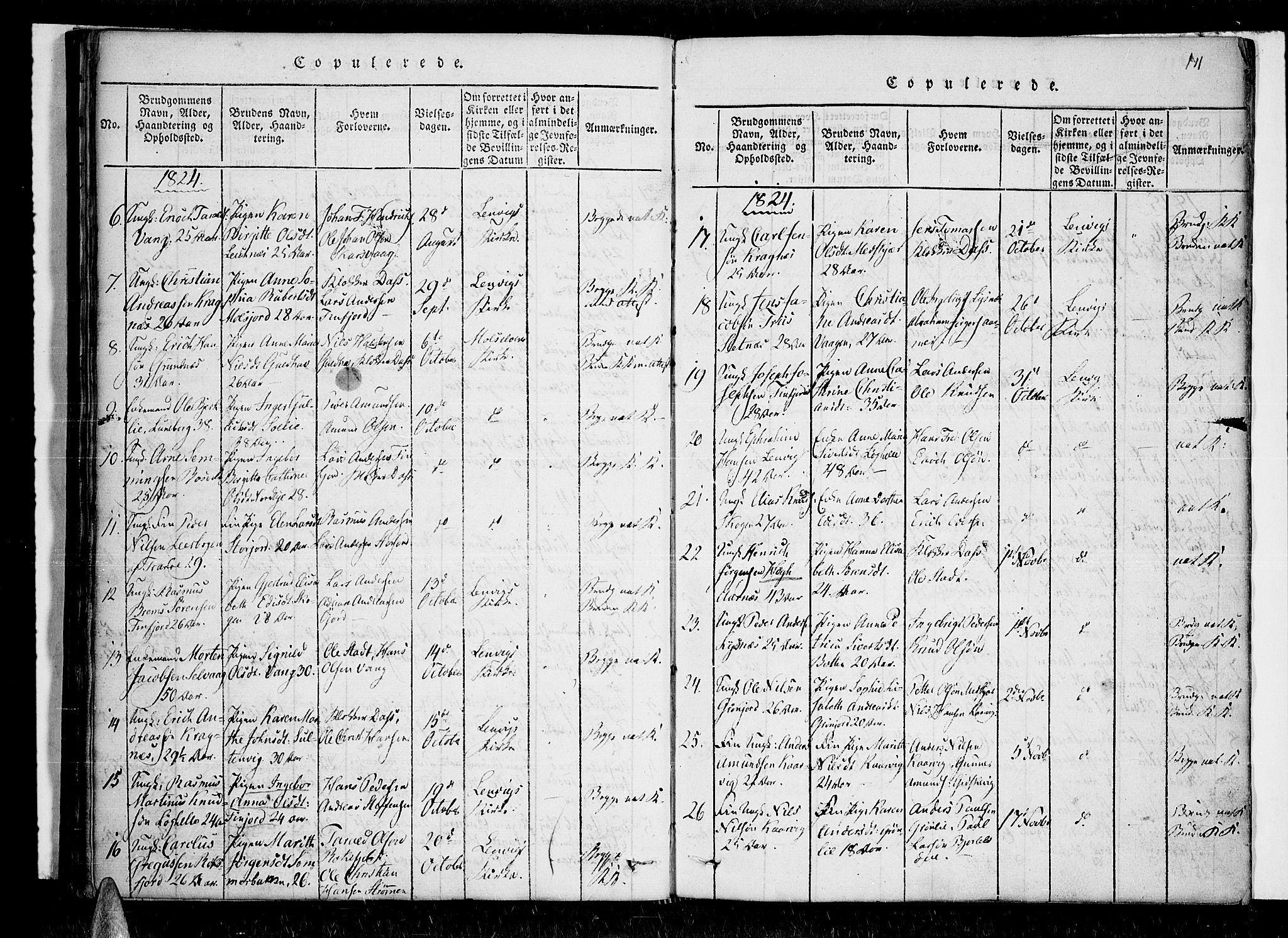 Lenvik sokneprestembete, SATØ/S-1310/H/Ha/Haa/L0003kirke: Parish register (official) no. 3, 1820-1831, p. 111