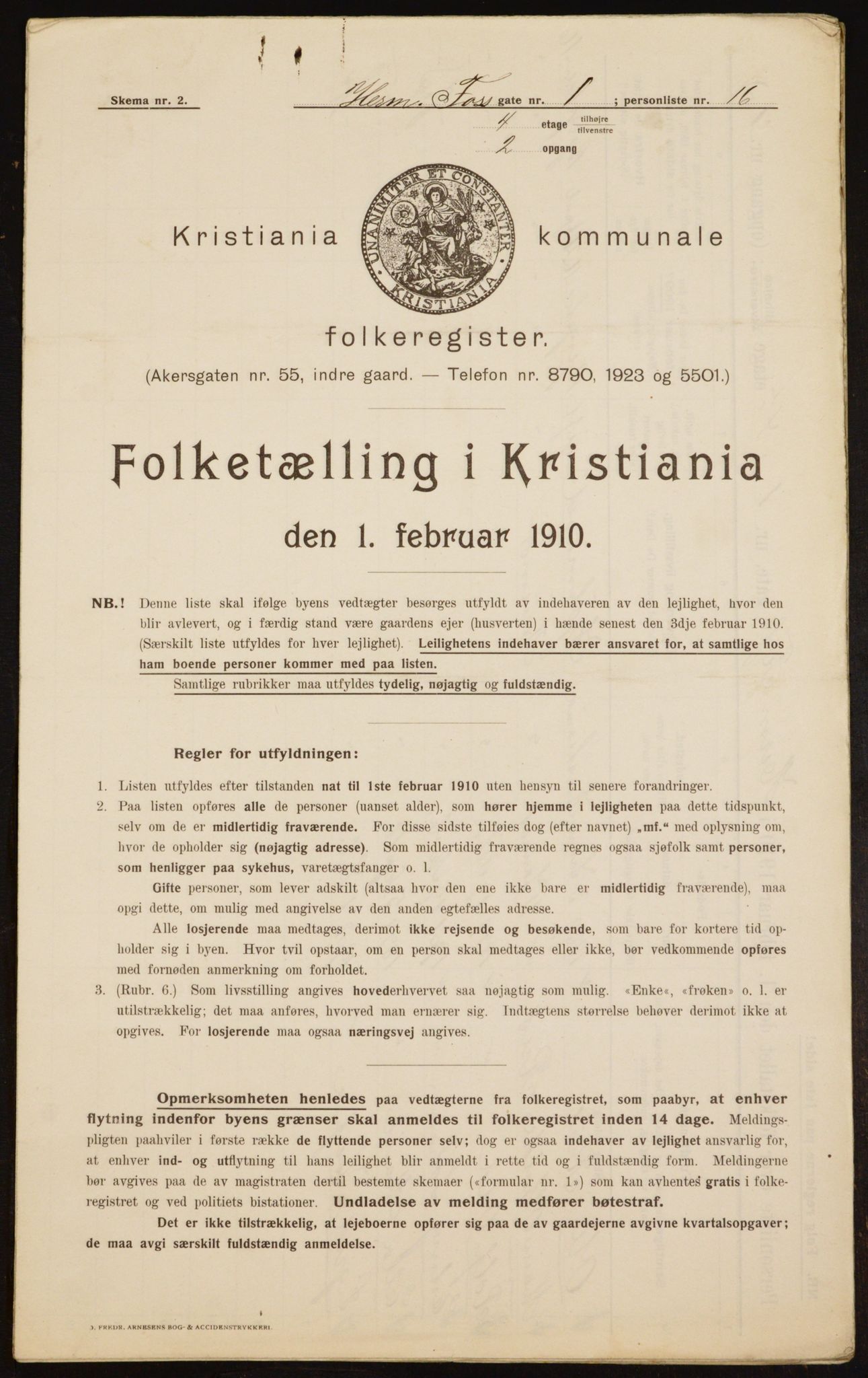 OBA, Municipal Census 1910 for Kristiania, 1910, p. 37119