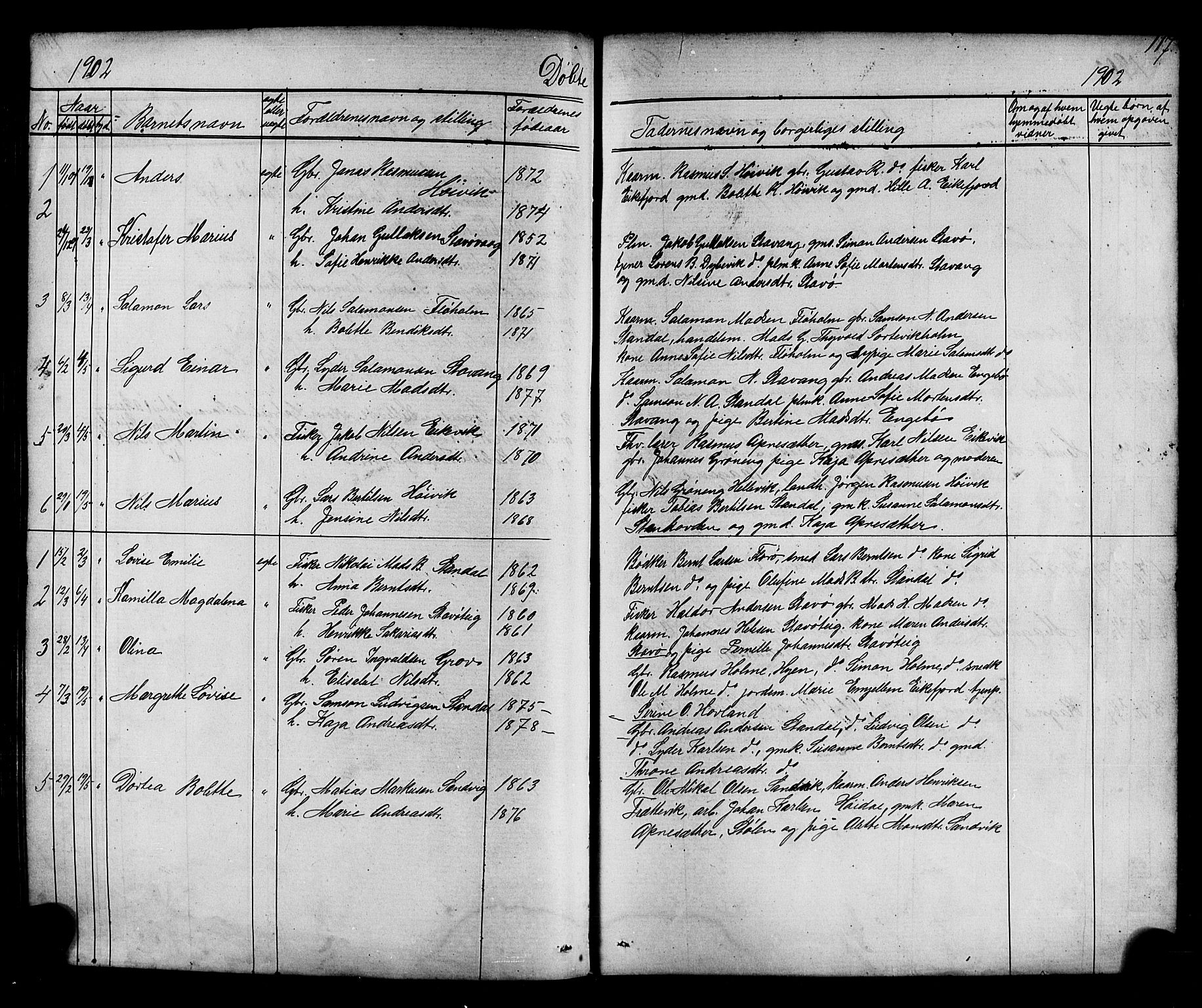 Kinn sokneprestembete, AV/SAB-A-80801/H/Hab/Habc/L0002: Parish register (copy) no. C 2, 1869-1918, p. 117