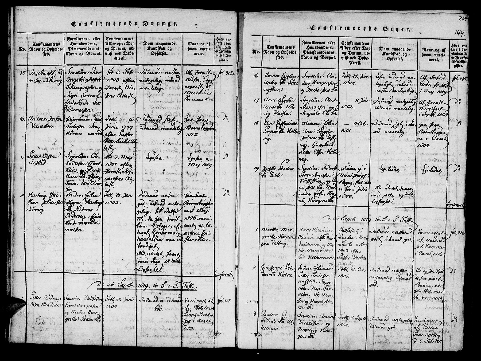 Ministerialprotokoller, klokkerbøker og fødselsregistre - Nord-Trøndelag, SAT/A-1458/741/L0387: Parish register (official) no. 741A03 /1, 1817-1822, p. 144