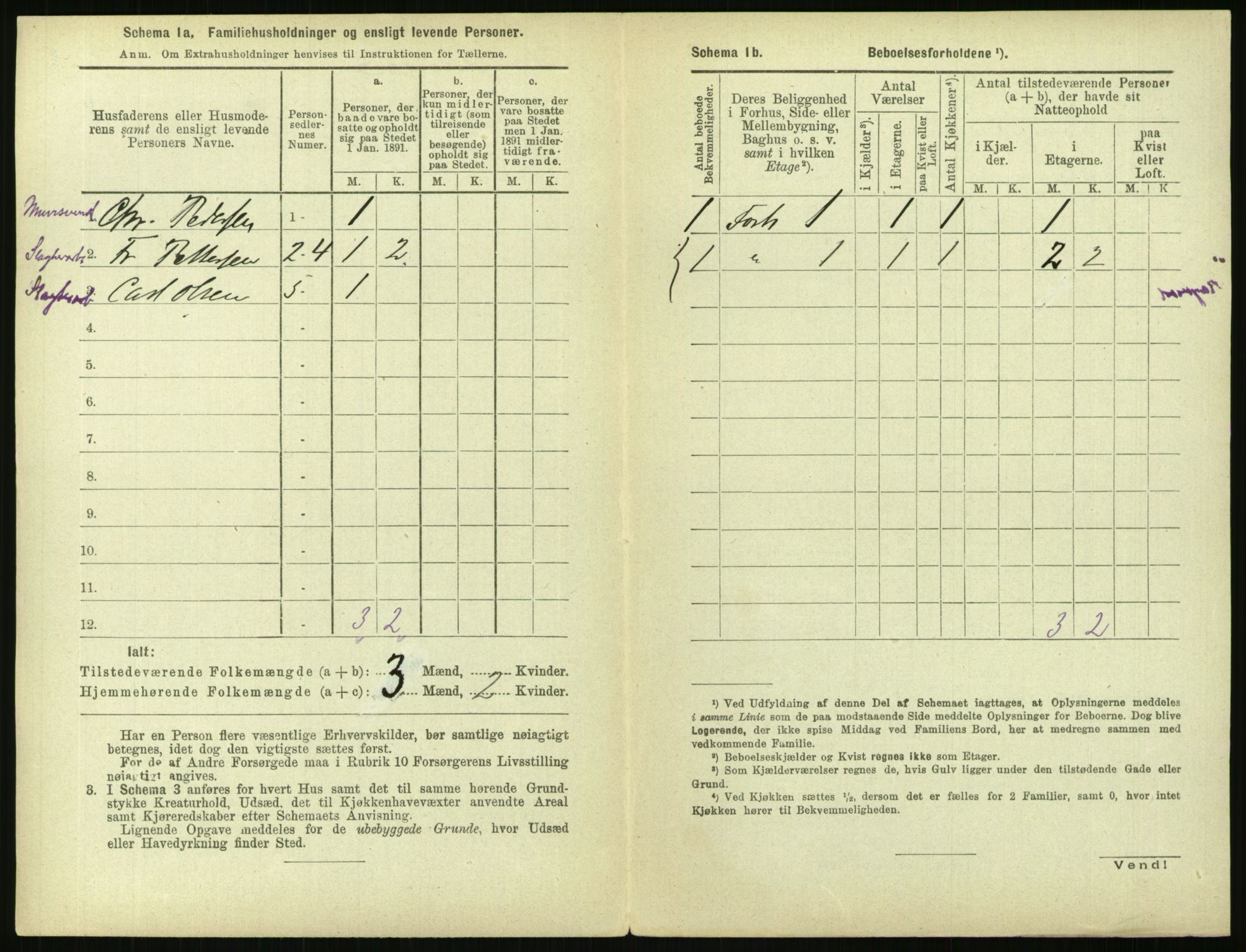 RA, 1891 census for 0301 Kristiania, 1891, p. 98063