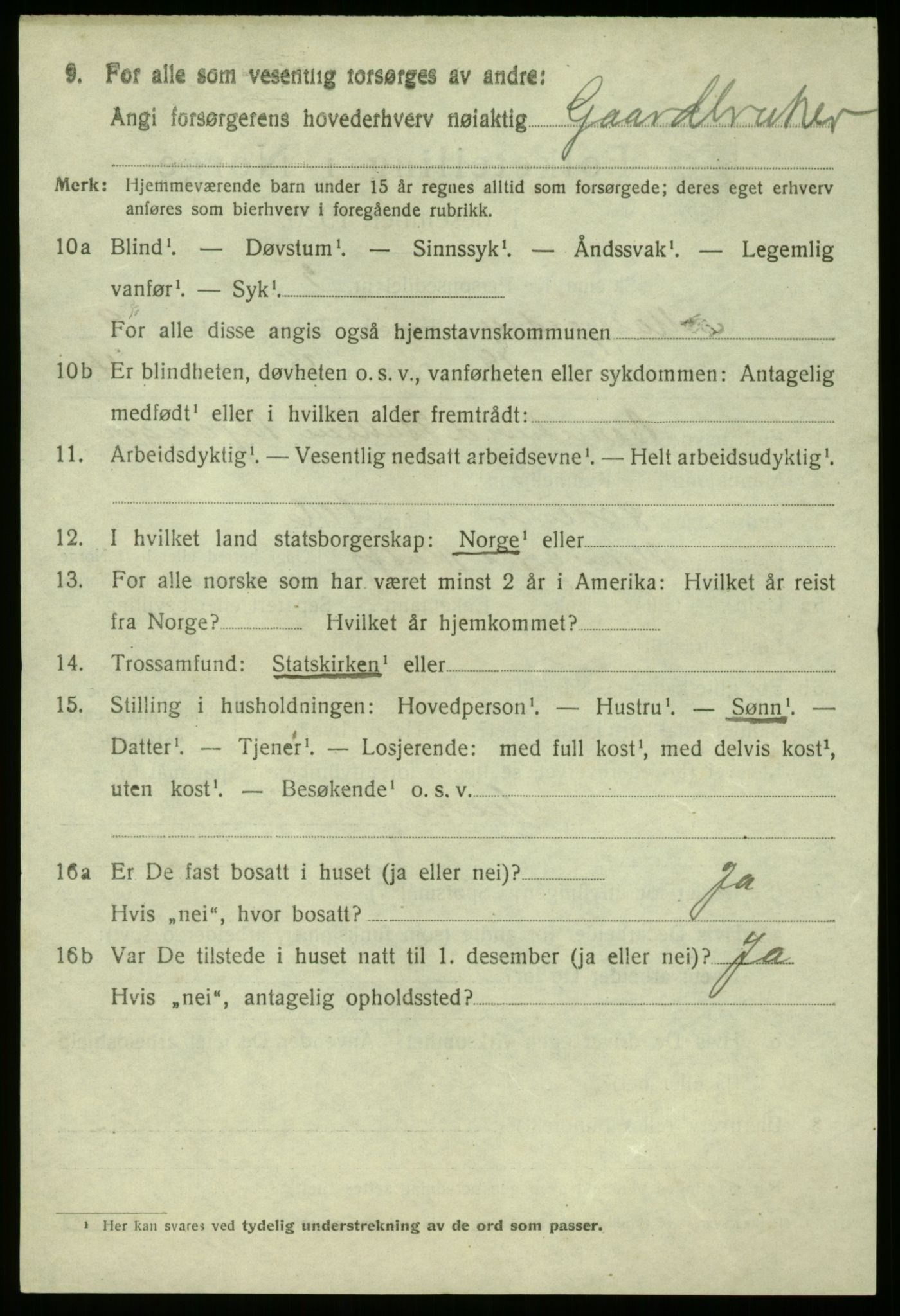 SAB, 1920 census for Masfjorden, 1920, p. 3660