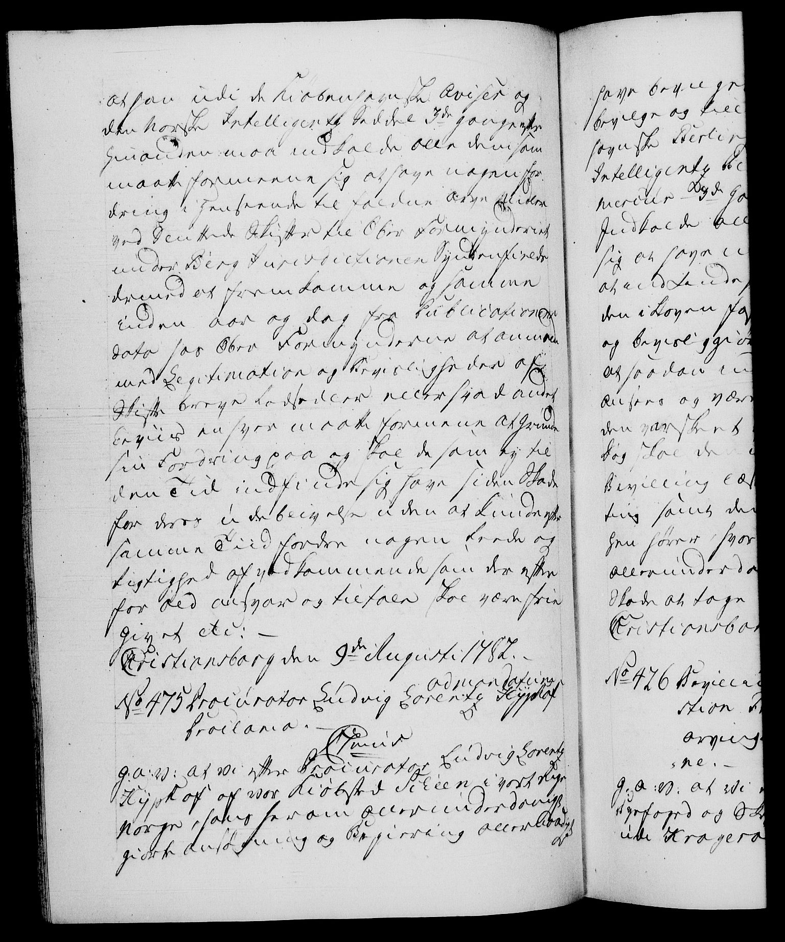 Danske Kanselli 1572-1799, RA/EA-3023/F/Fc/Fca/Fcaa/L0049: Norske registre, 1782-1783, p. 239b