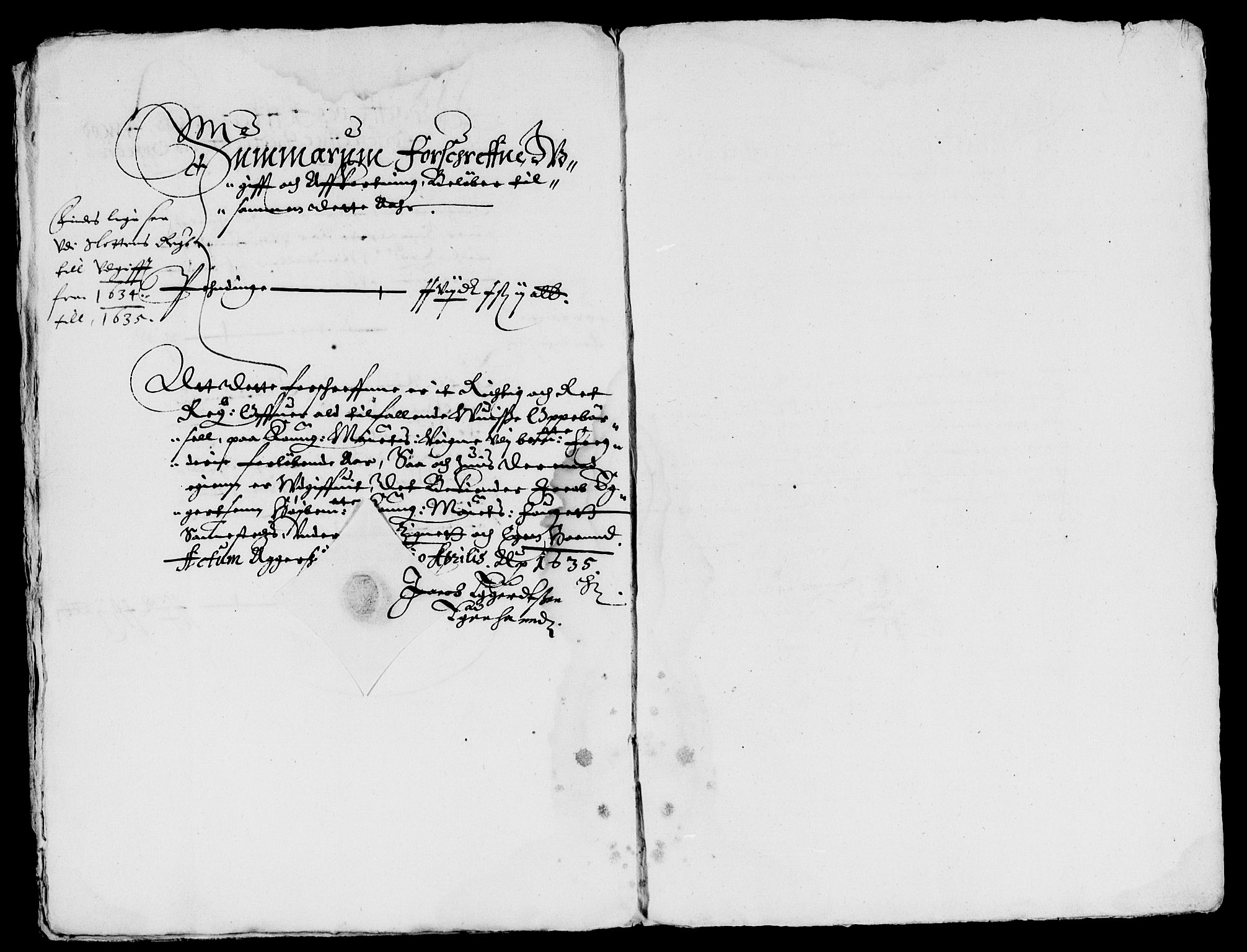 Rentekammeret inntil 1814, Reviderte regnskaper, Lensregnskaper, AV/RA-EA-5023/R/Rb/Rba/L0118: Akershus len, 1634-1635