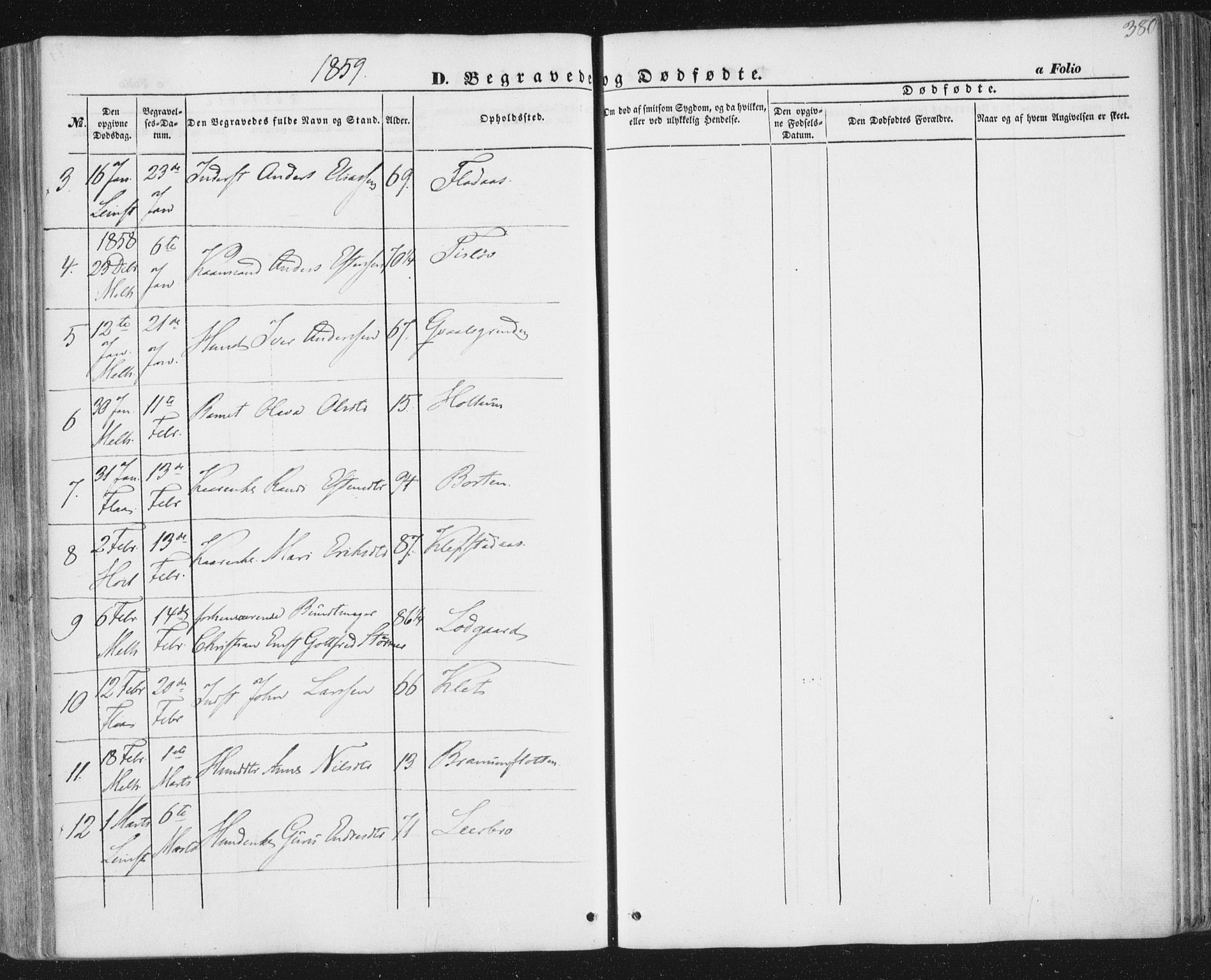 Ministerialprotokoller, klokkerbøker og fødselsregistre - Sør-Trøndelag, AV/SAT-A-1456/691/L1076: Parish register (official) no. 691A08, 1852-1861, p. 380