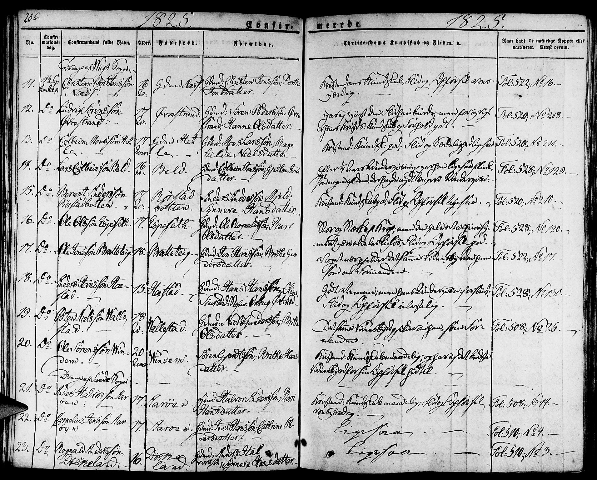 Gaular sokneprestembete, SAB/A-80001/H/Haa: Parish register (official) no. A 3, 1821-1840, p. 256