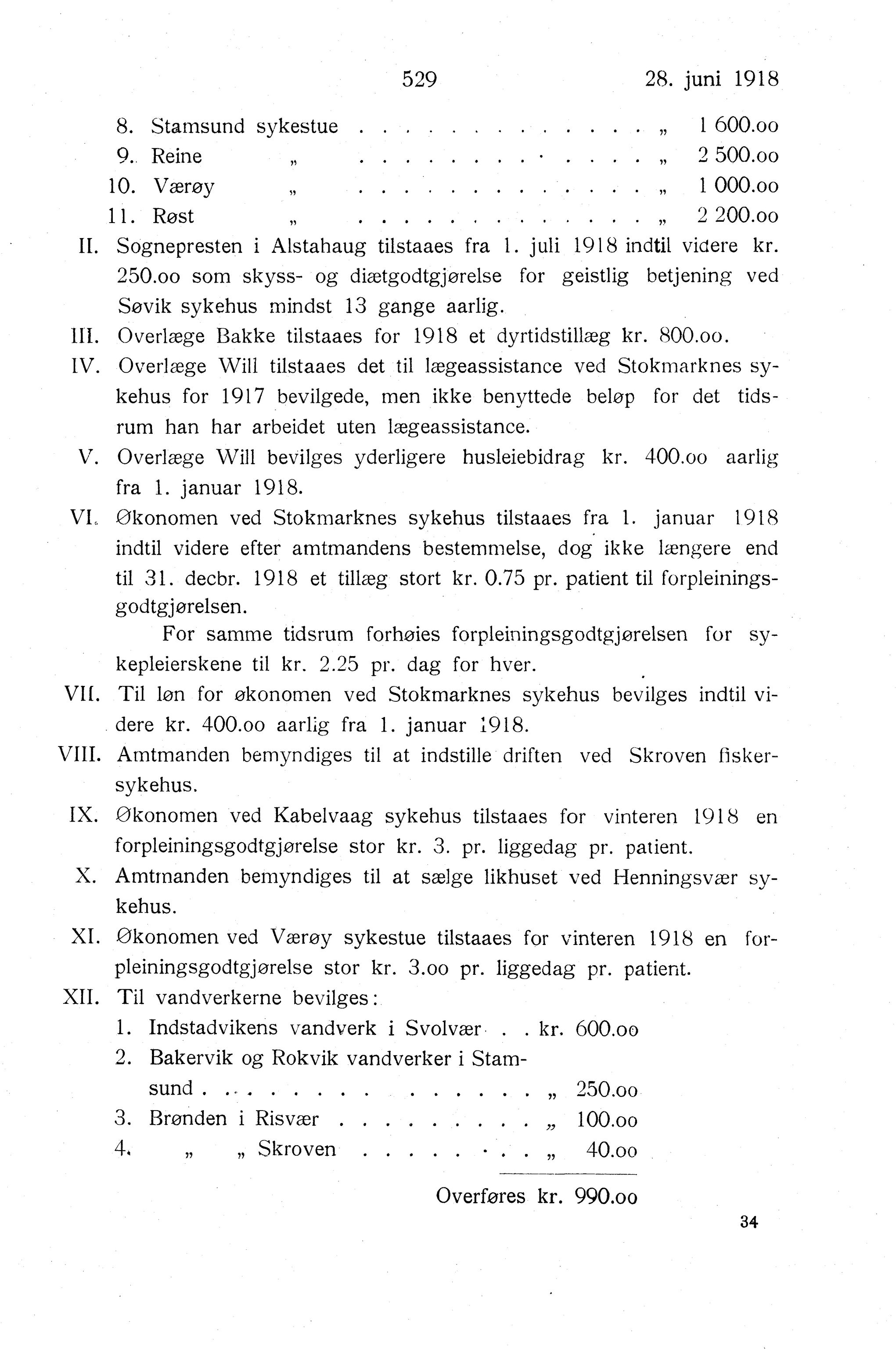 Nordland Fylkeskommune. Fylkestinget, AIN/NFK-17/176/A/Ac/L0041: Fylkestingsforhandlinger 1918, 1918