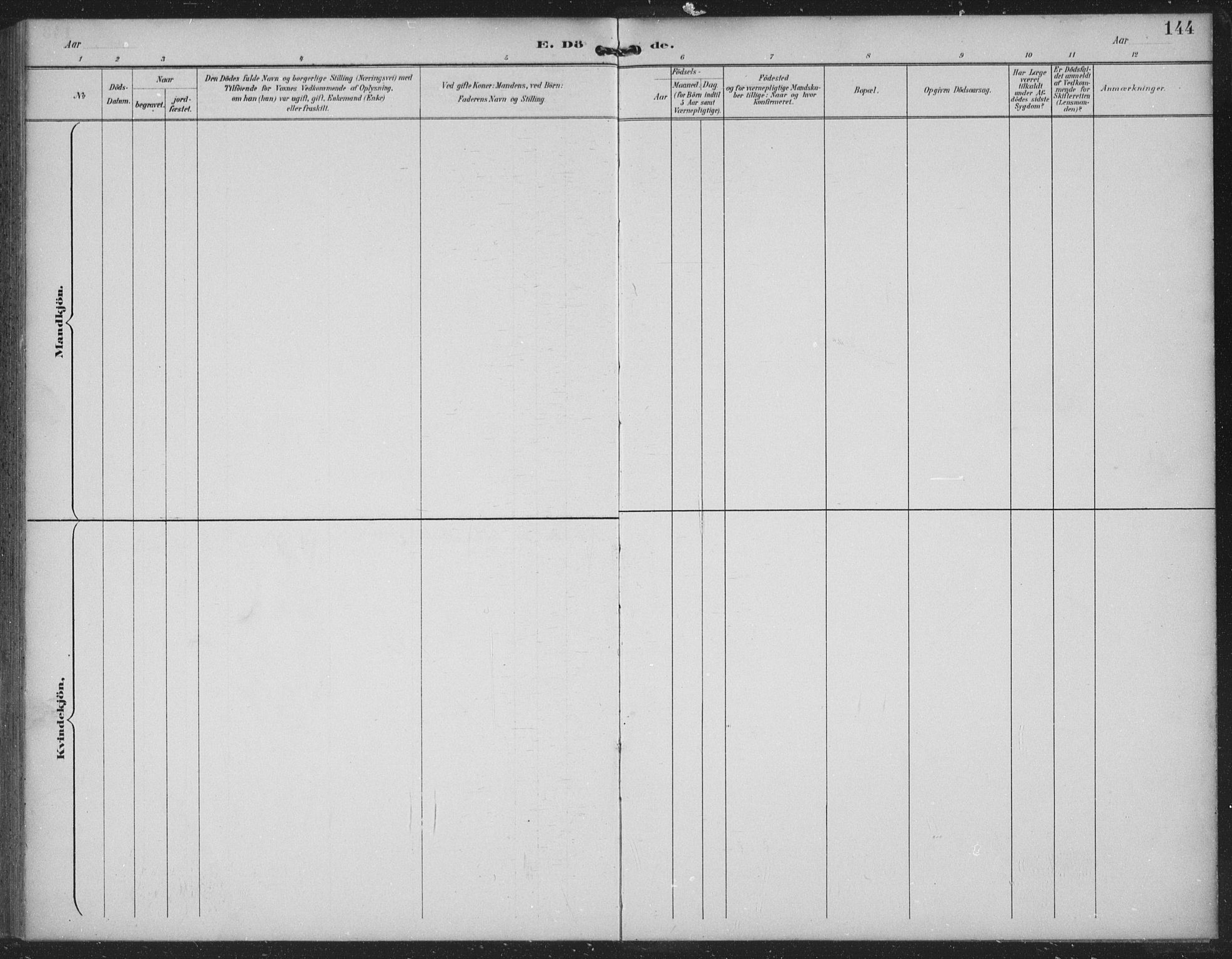 Seljord kirkebøker, AV/SAKO-A-20/G/Gc/L0003: Parish register (copy) no. III 3, 1887-1926, p. 144