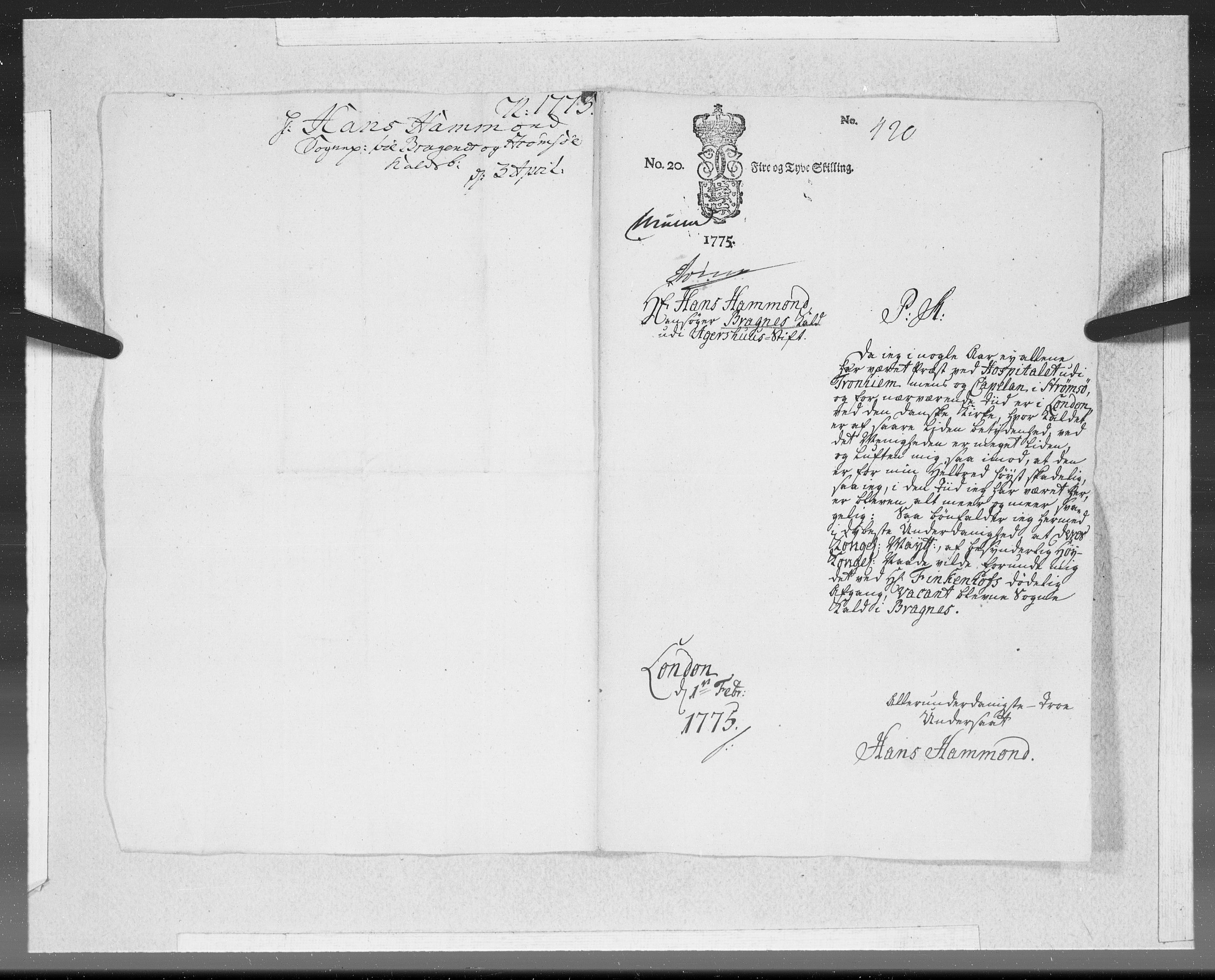 Danske Kanselli 1572-1799, RA/EA-3023/F/Fc/Fcc/Fcca/L0216: Norske innlegg 1572-1799, 1775, p. 3