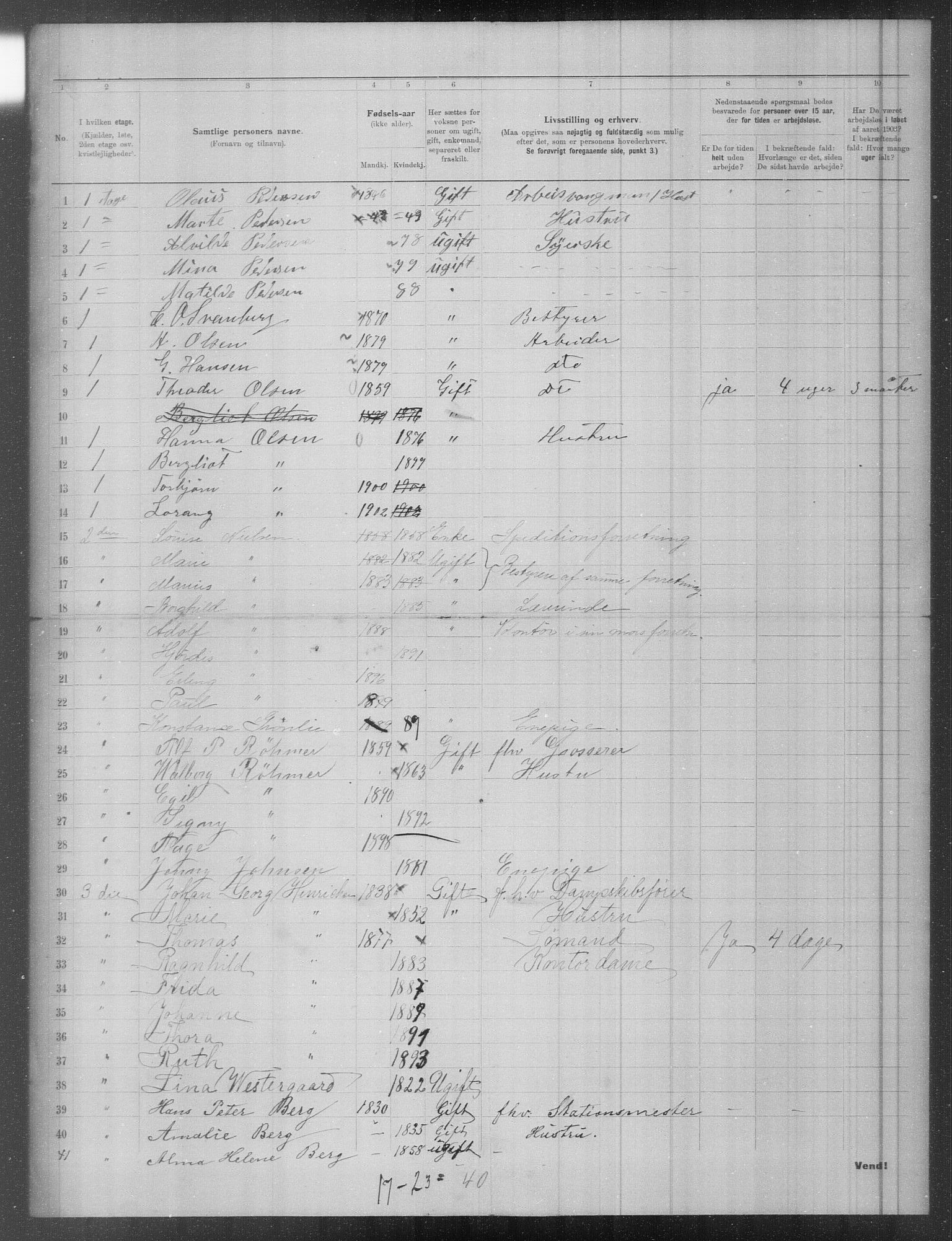 OBA, Municipal Census 1903 for Kristiania, 1903, p. 3520