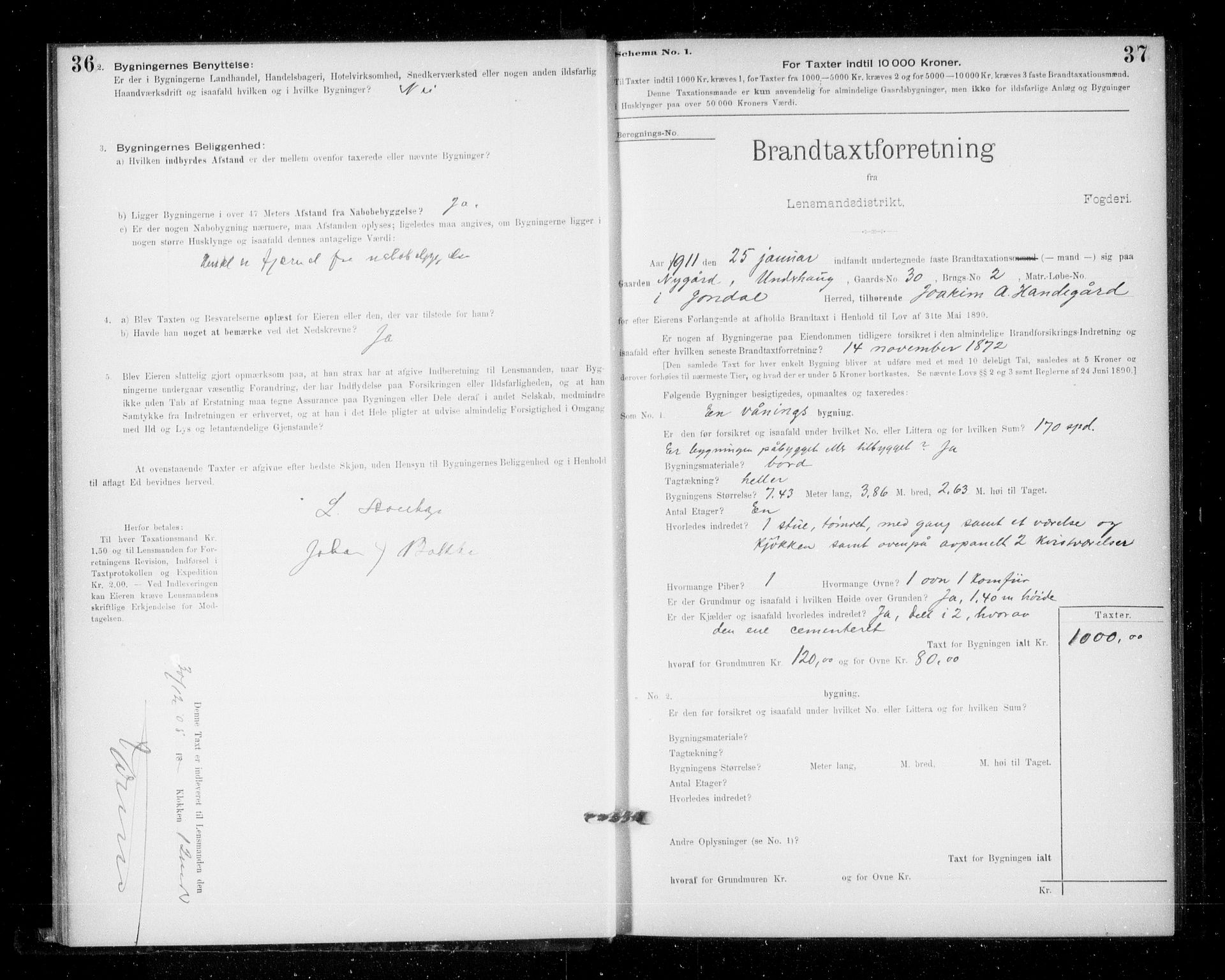 Lensmannen i Jondal, SAB/A-33101/0012/L0005: Branntakstprotokoll, skjematakst, 1894-1951, p. 36-37