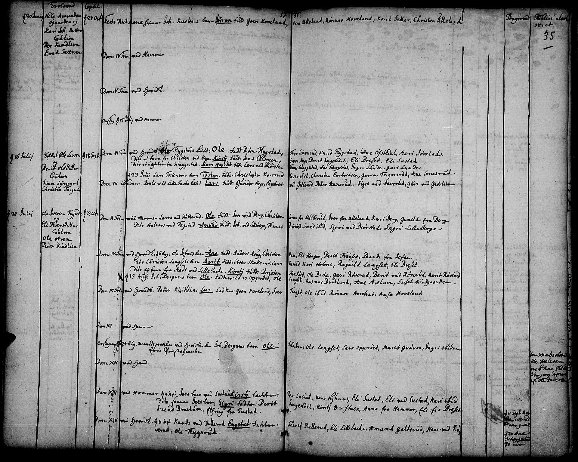 Fåberg prestekontor, SAH/PREST-086/H/Ha/Haa/L0001: Parish register (official) no. 1, 1727-1775, p. 35