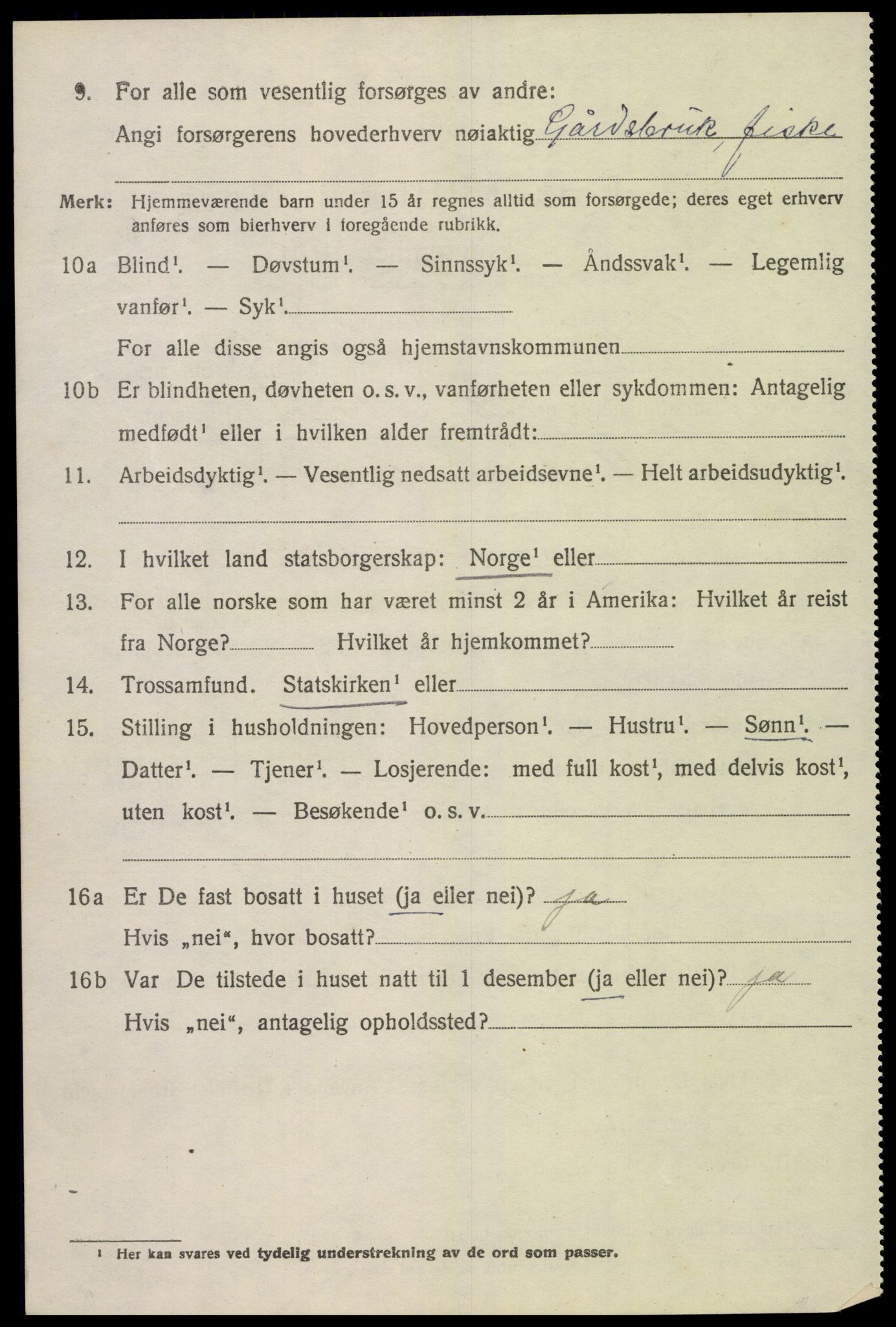 SAK, 1920 census for Eide, 1920, p. 1381