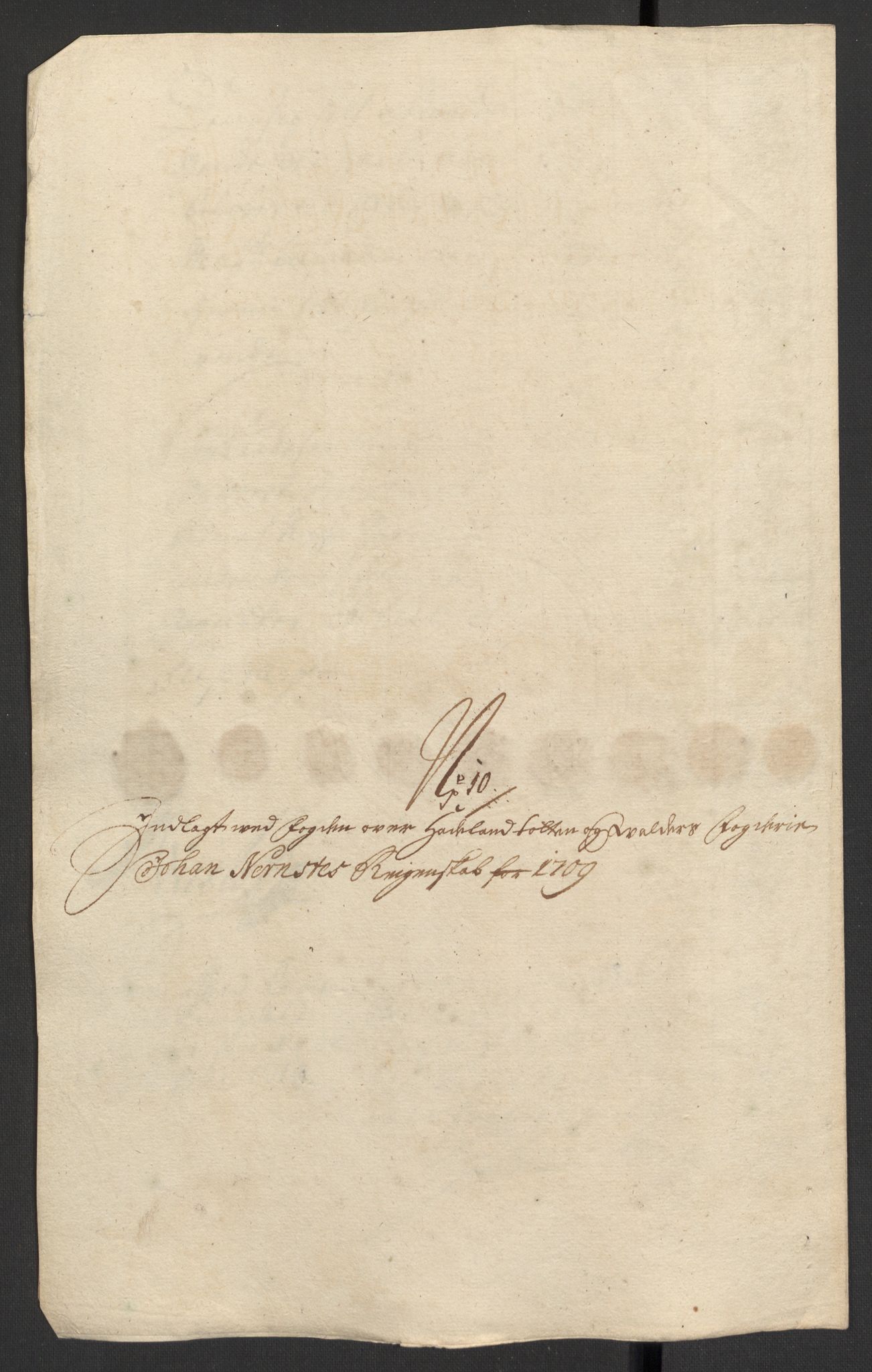 Rentekammeret inntil 1814, Reviderte regnskaper, Fogderegnskap, AV/RA-EA-4092/R18/L1306: Fogderegnskap Hadeland, Toten og Valdres, 1709, p. 47