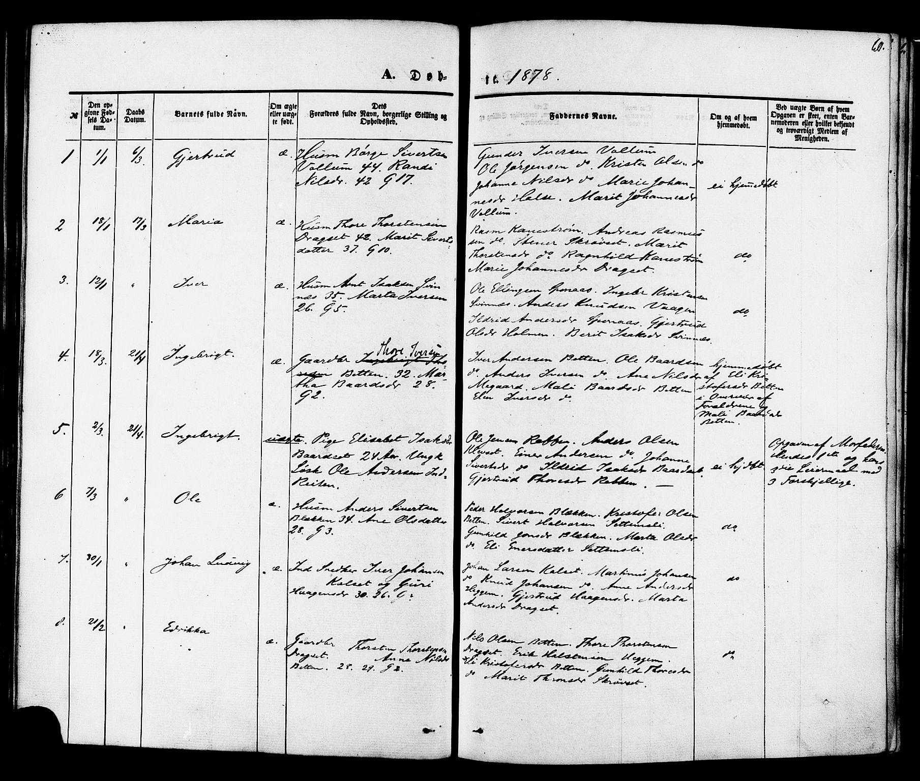 Ministerialprotokoller, klokkerbøker og fødselsregistre - Møre og Romsdal, AV/SAT-A-1454/576/L0884: Parish register (official) no. 576A02, 1865-1879, p. 60