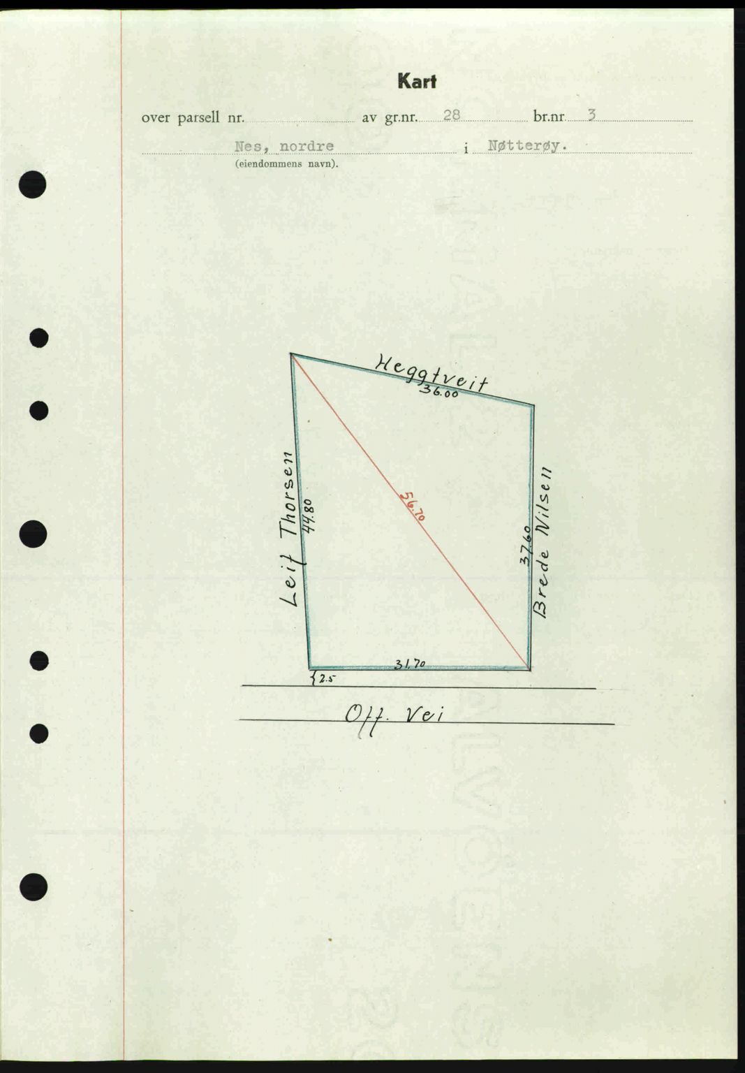 Tønsberg sorenskriveri, AV/SAKO-A-130/G/Ga/Gaa/L0013: Mortgage book no. A13, 1943-1943, Diary no: : 2119/1943