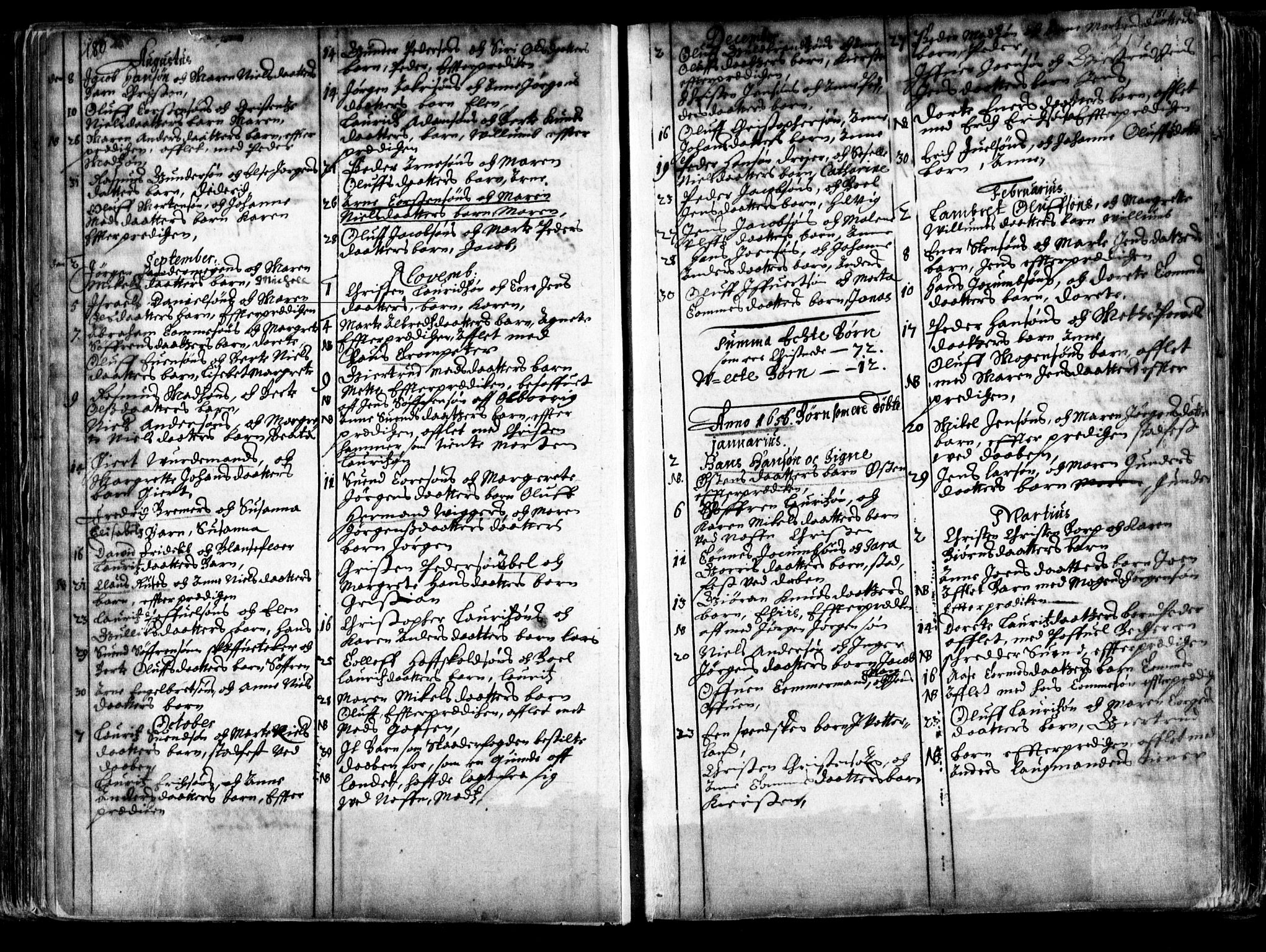 Oslo domkirke Kirkebøker, SAO/A-10752/F/Fa/L0001: Parish register (official) no. 1, 1648-1704, p. 180-181