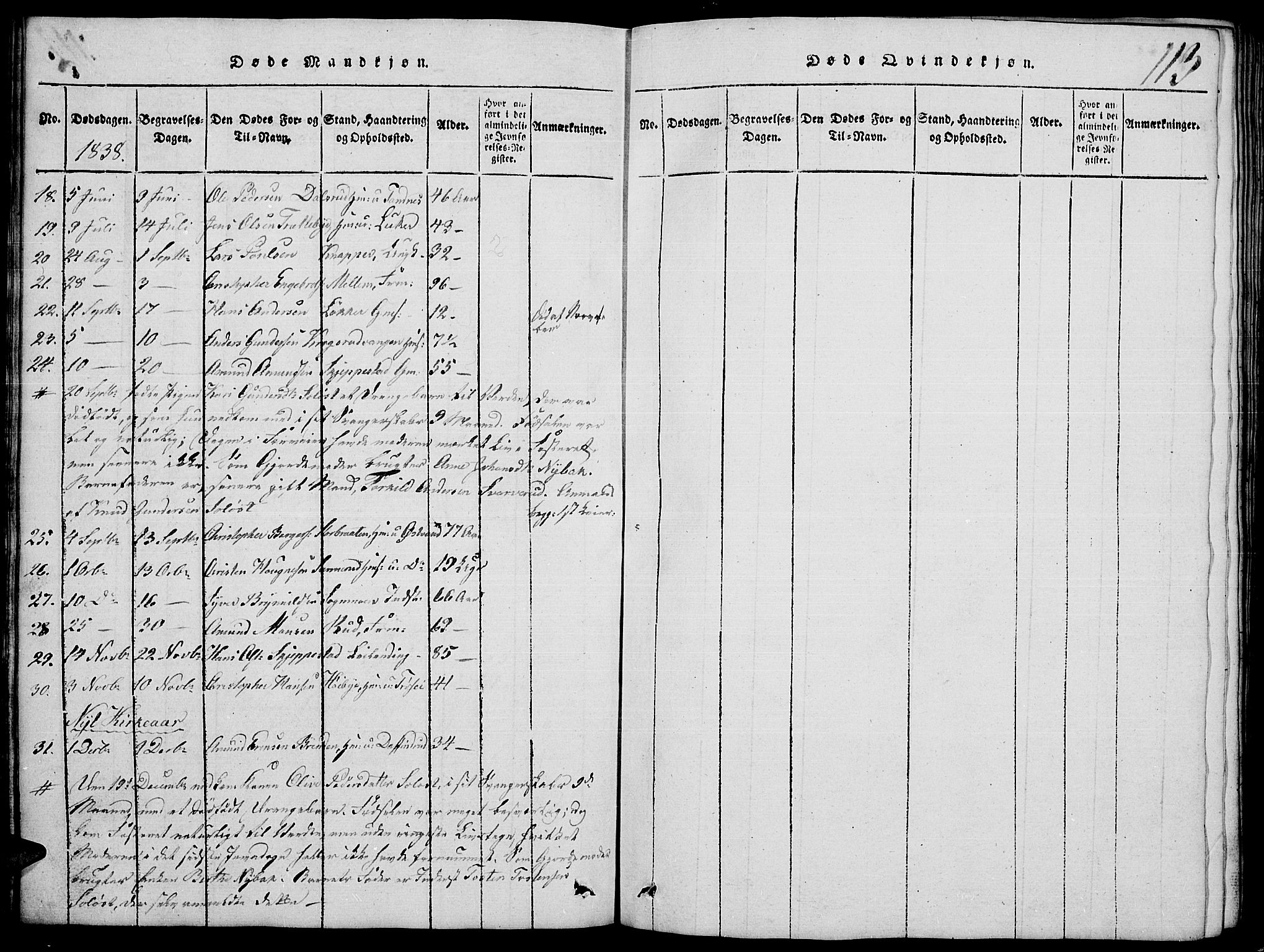 Nord-Odal prestekontor, AV/SAH-PREST-032/H/Ha/Hab/L0001: Parish register (copy) no. 1, 1819-1838, p. 113