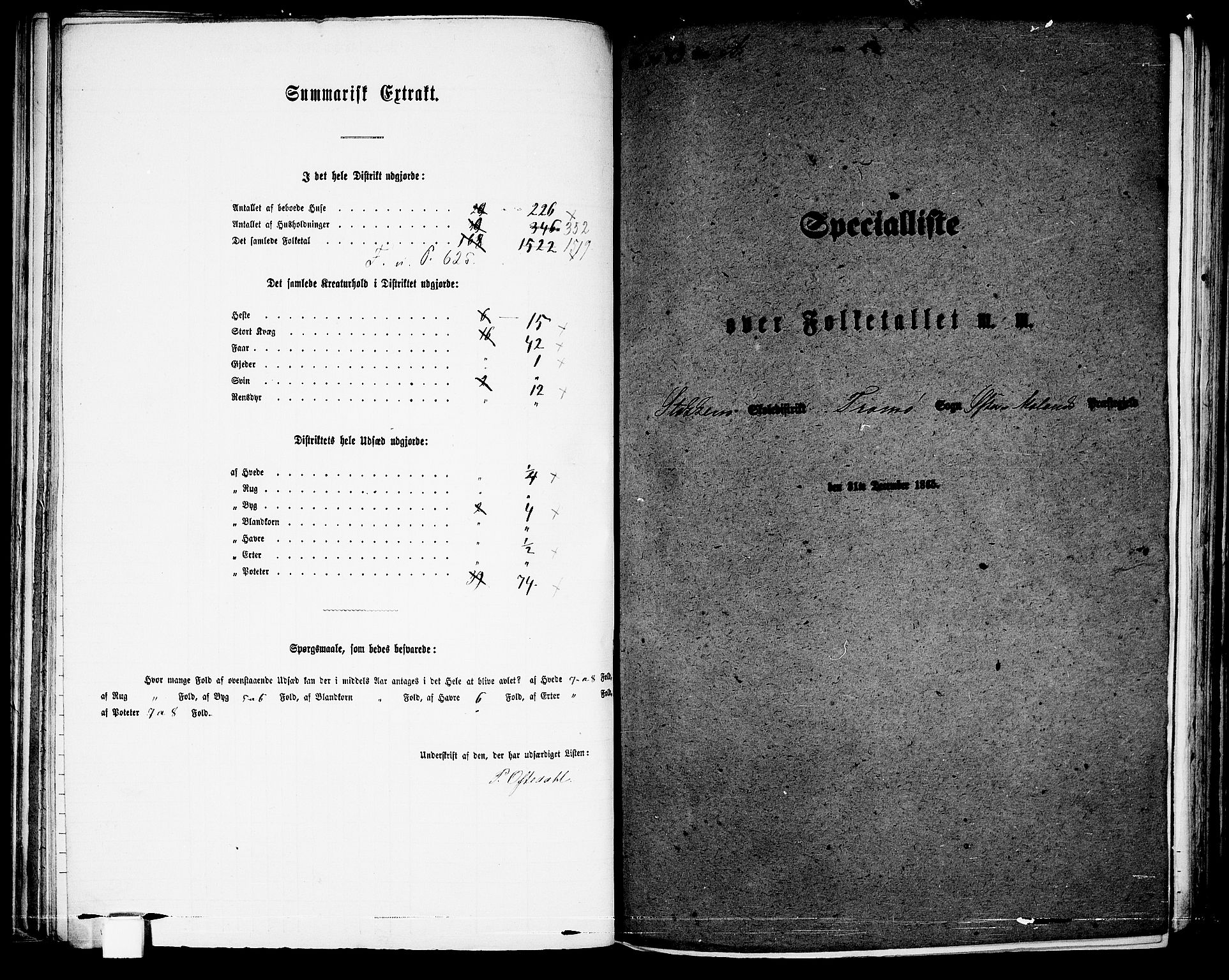 RA, 1865 census for Austre Moland, 1865, p. 115