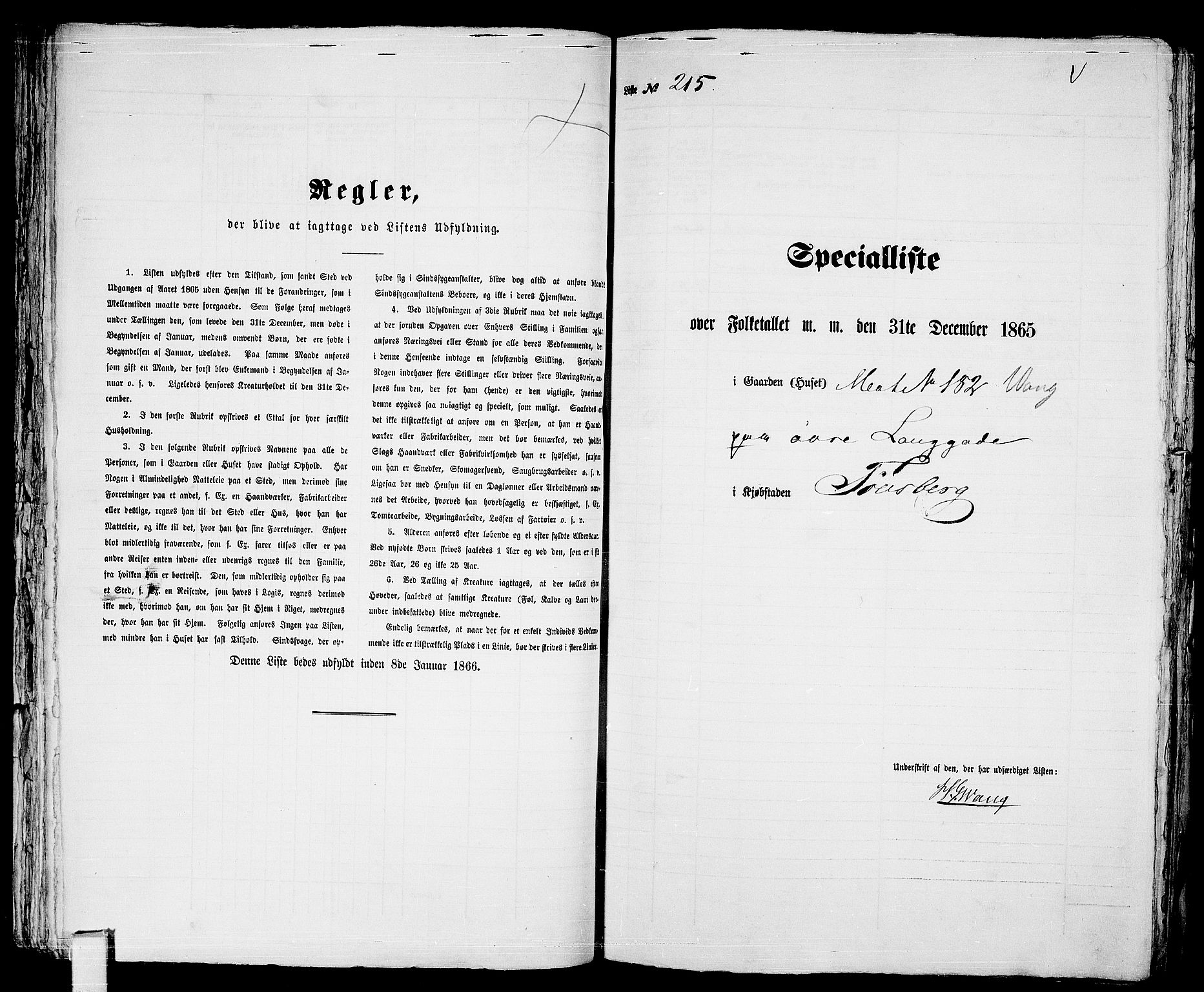 RA, 1865 census for Tønsberg, 1865, p. 465