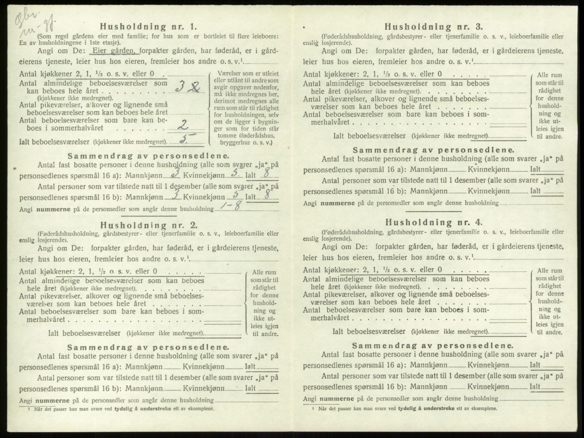 SAB, 1920 census for Stryn, 1920, p. 549