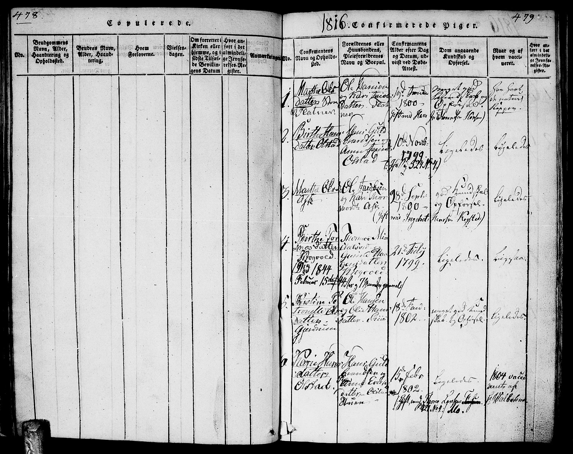 Gjerdrum prestekontor Kirkebøker, SAO/A-10412b/G/Ga/L0001: Parish register (copy) no. I 1, 1816-1837, p. 478-479
