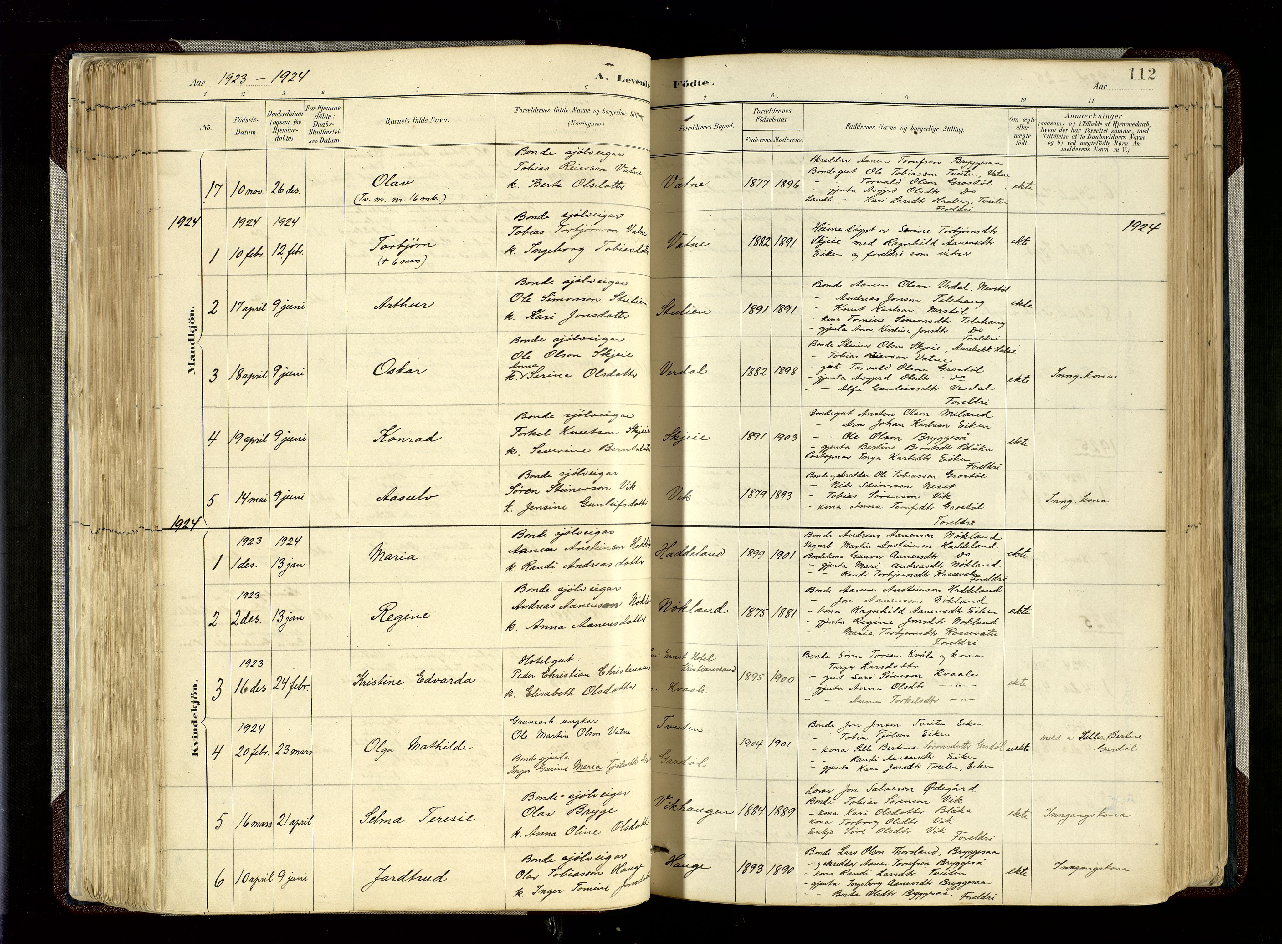 Hægebostad sokneprestkontor, SAK/1111-0024/F/Fa/Fab/L0004: Parish register (official) no. A 4, 1887-1929, p. 112
