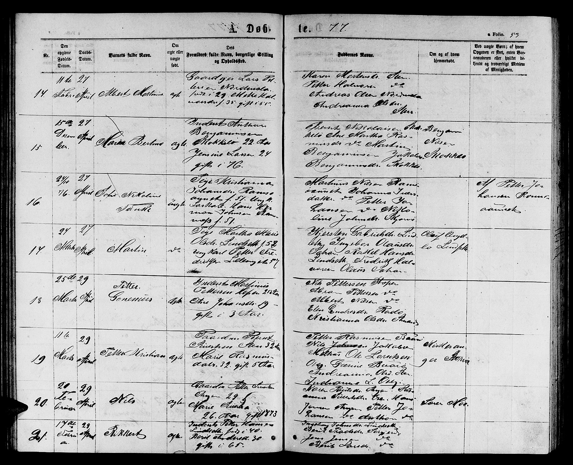 Ministerialprotokoller, klokkerbøker og fødselsregistre - Sør-Trøndelag, AV/SAT-A-1456/658/L0725: Parish register (copy) no. 658C01, 1867-1882, p. 53