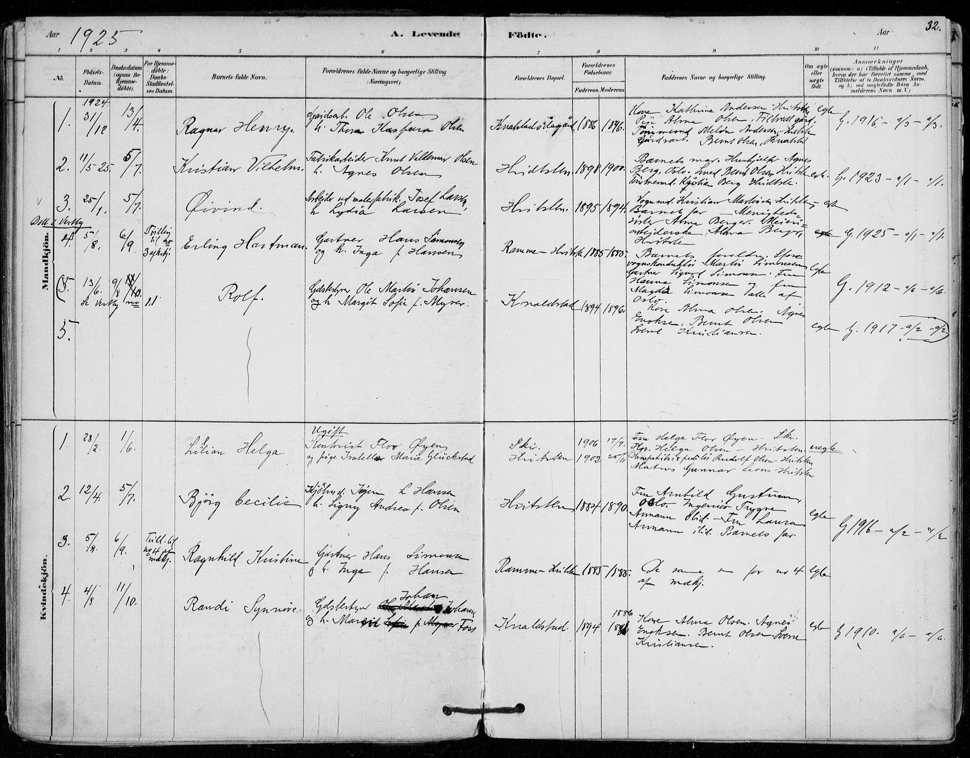 Vestby prestekontor Kirkebøker, SAO/A-10893/F/Fd/L0001: Parish register (official) no. IV 1, 1878-1945, p. 32