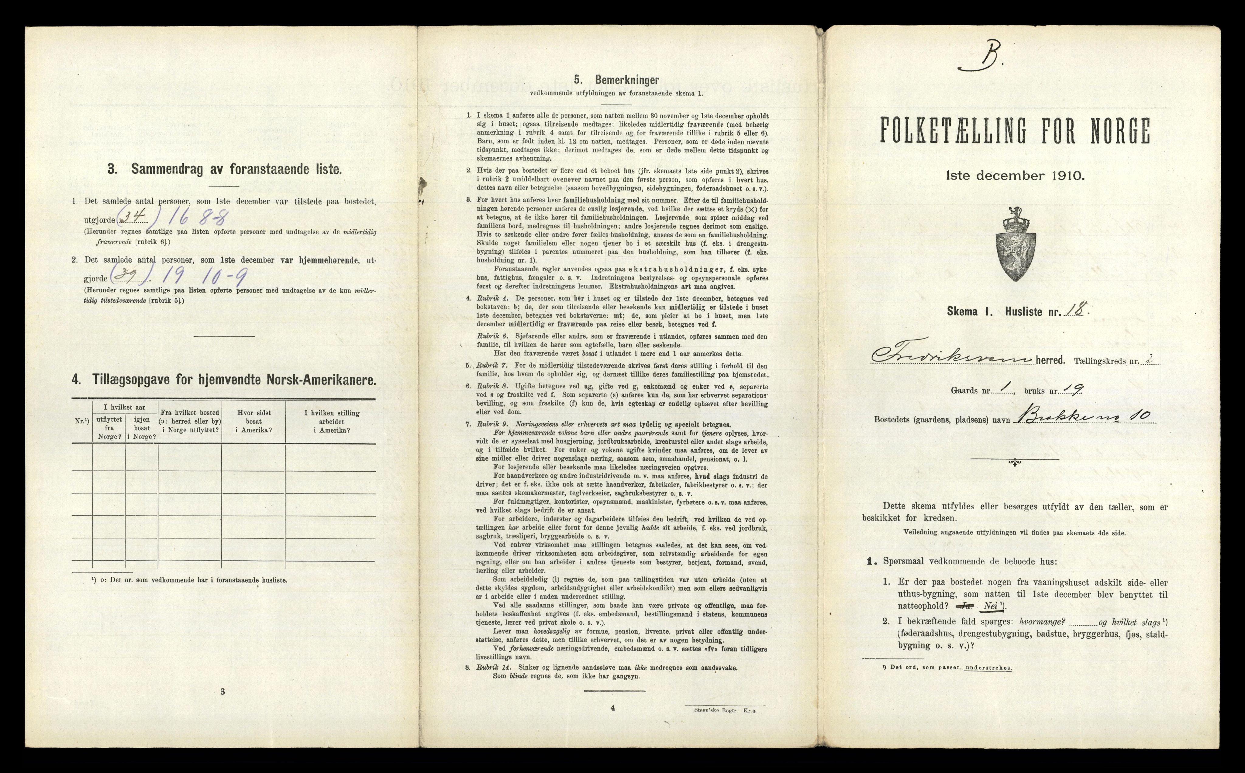 RA, 1910 census for Fredriksvern, 1910, p. 182