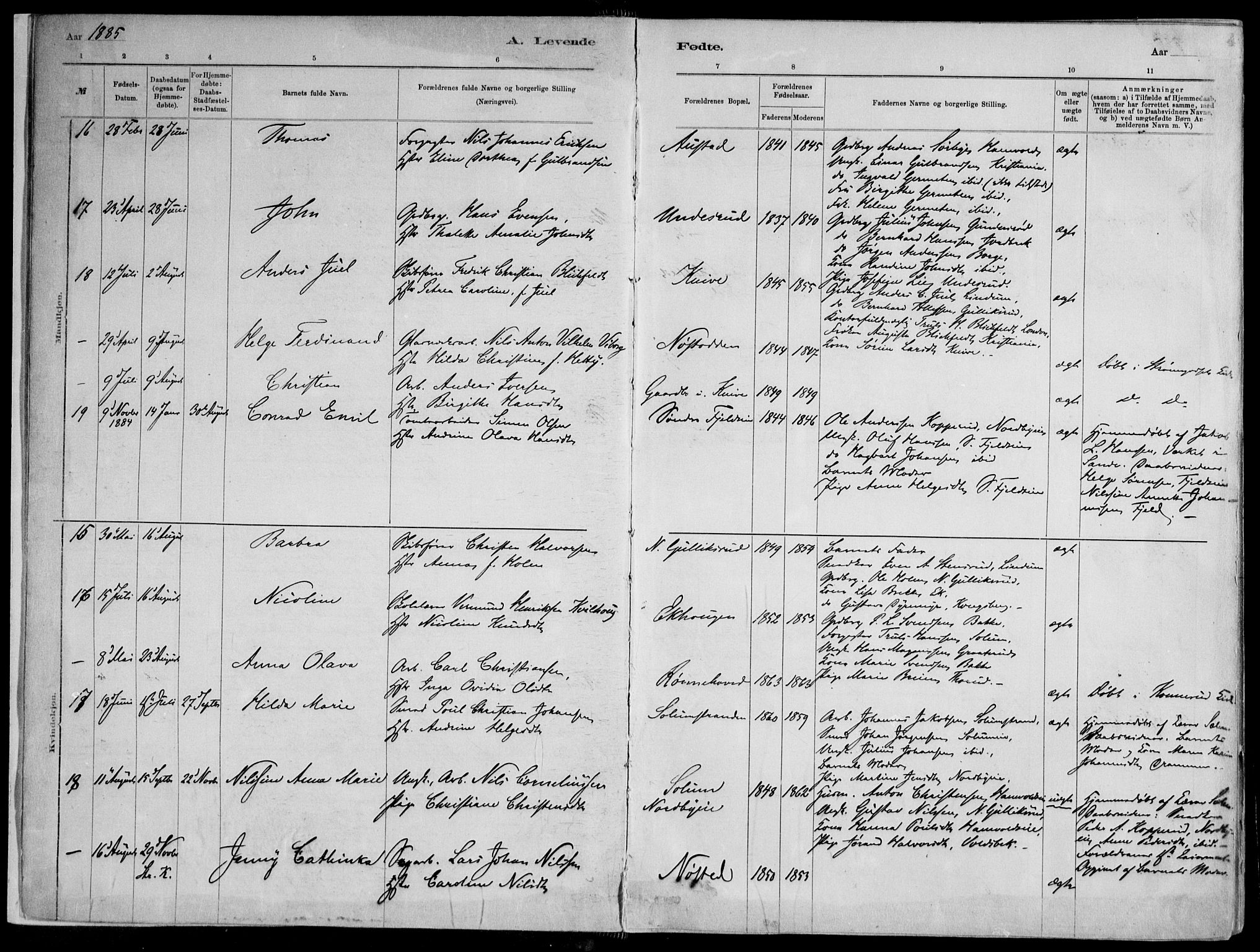 Skoger kirkebøker, AV/SAKO-A-59/F/Fa/L0006: Parish register (official) no. I 6, 1885-1910, p. 4