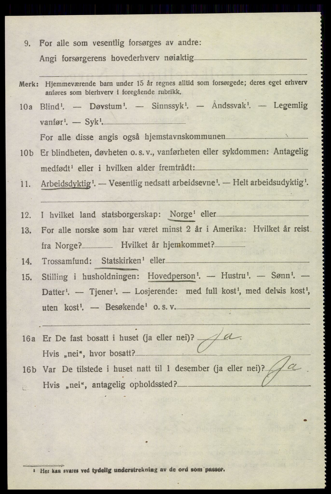 SAH, 1920 census for Elverum, 1920, p. 16887