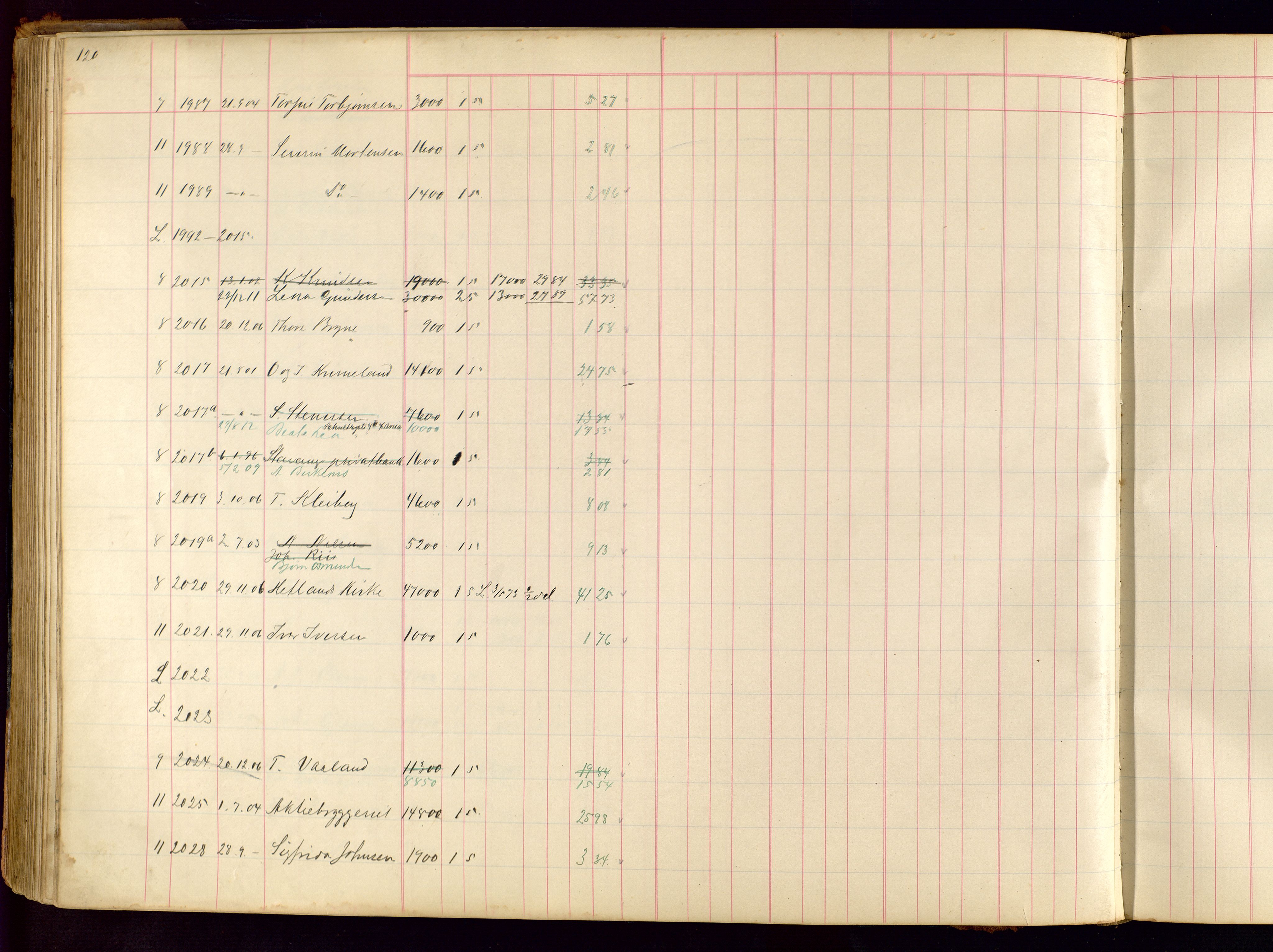 Norges Brannkasse Stavanger, AV/SAST-A-102143/F/Fc/L0001: Brannkontingentprotokoll, 1903-1912, p. 120