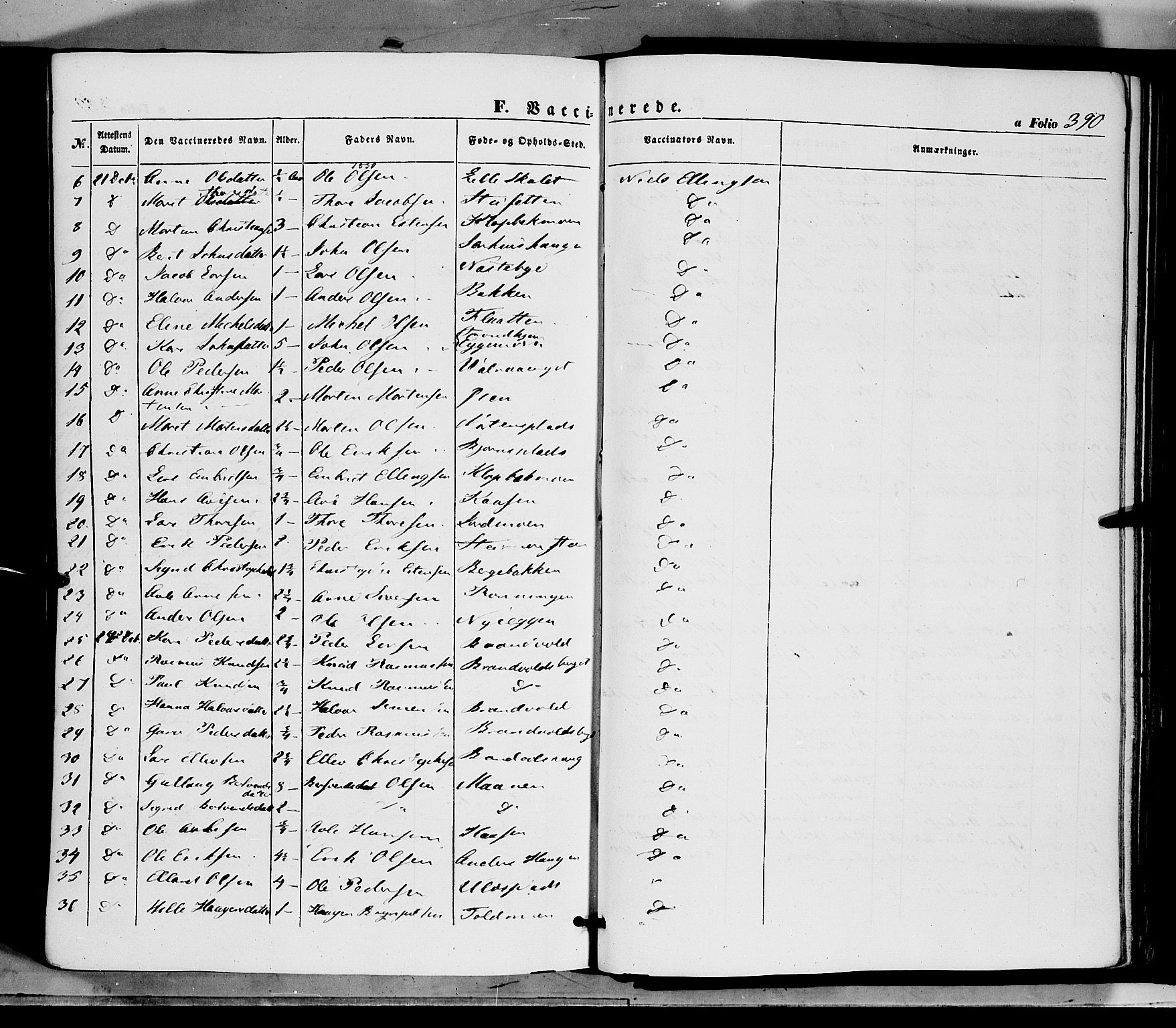 Tynset prestekontor, AV/SAH-PREST-058/H/Ha/Haa/L0020: Parish register (official) no. 20, 1848-1862, p. 390