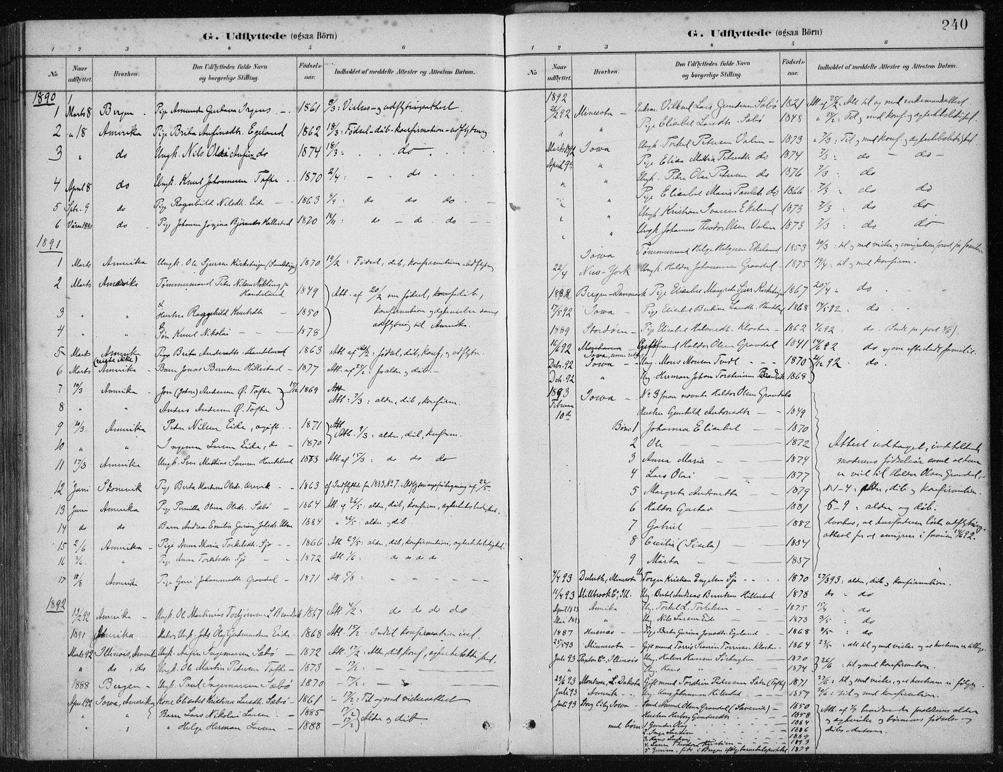 Fjelberg sokneprestembete, SAB/A-75201/H/Haa: Parish register (official) no. C  1, 1879-1918, p. 240