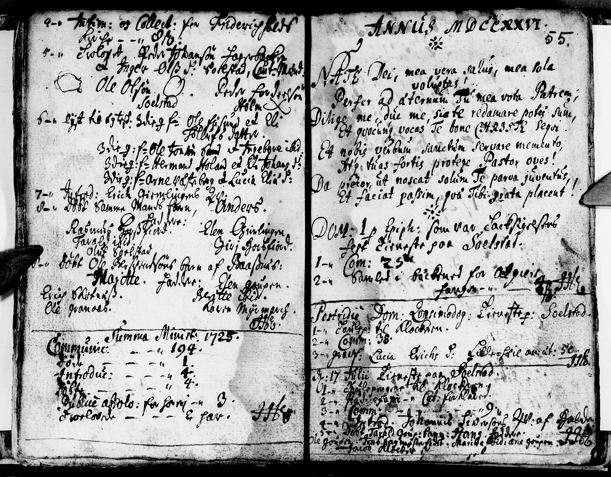 Ministerialprotokoller, klokkerbøker og fødselsregistre - Nordland, SAT/A-1459/811/L0164: Parish register (official) no. 811A01, 1677-1762, p. 55
