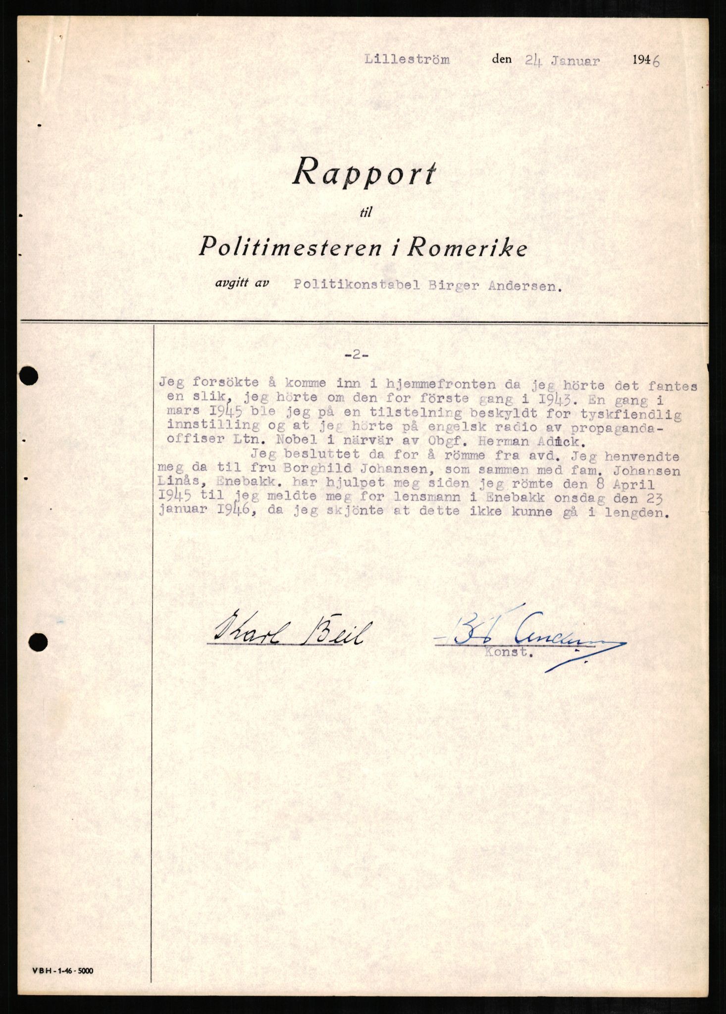 Forsvaret, Forsvarets overkommando II, AV/RA-RAFA-3915/D/Db/L0002: CI Questionaires. Tyske okkupasjonsstyrker i Norge. Tyskere., 1945-1946, p. 503