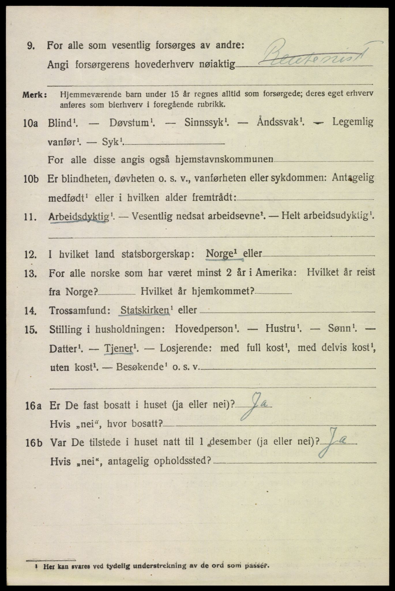 SAH, 1920 census for Fåberg, 1920, p. 5915