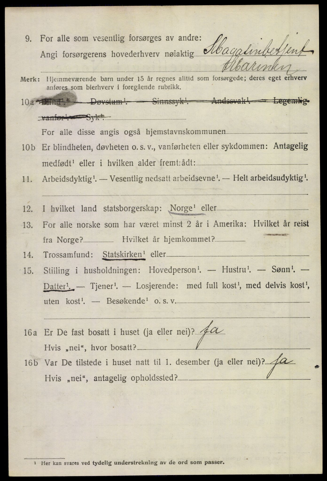 SAKO, 1920 census for Stokke, 1920, p. 3859
