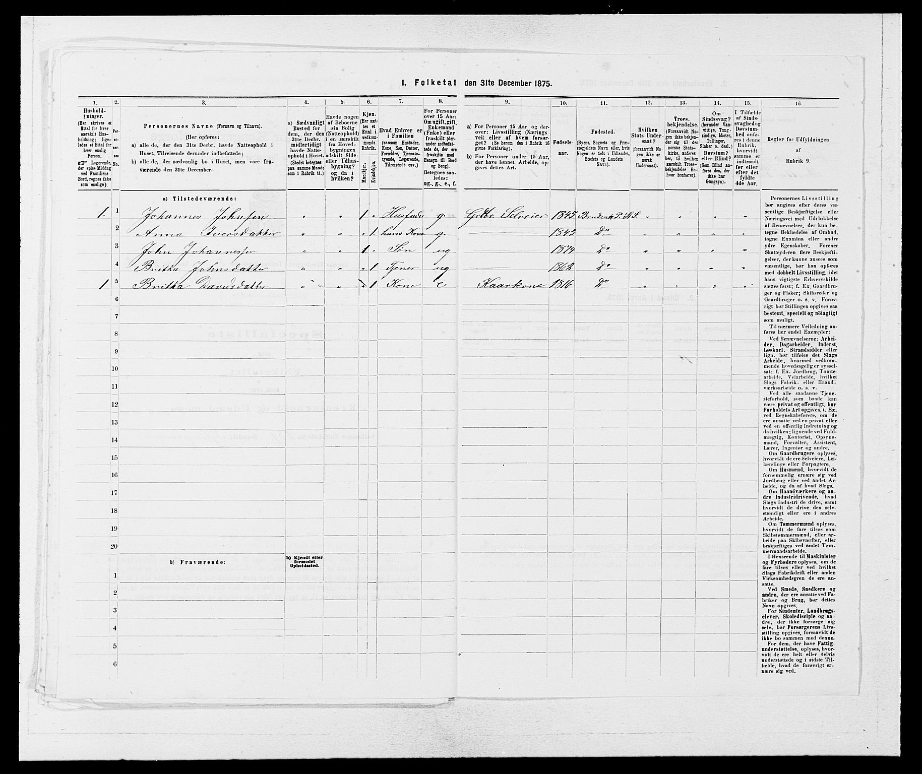 SAB, 1875 census for 1251P Bruvik, 1875, p. 434