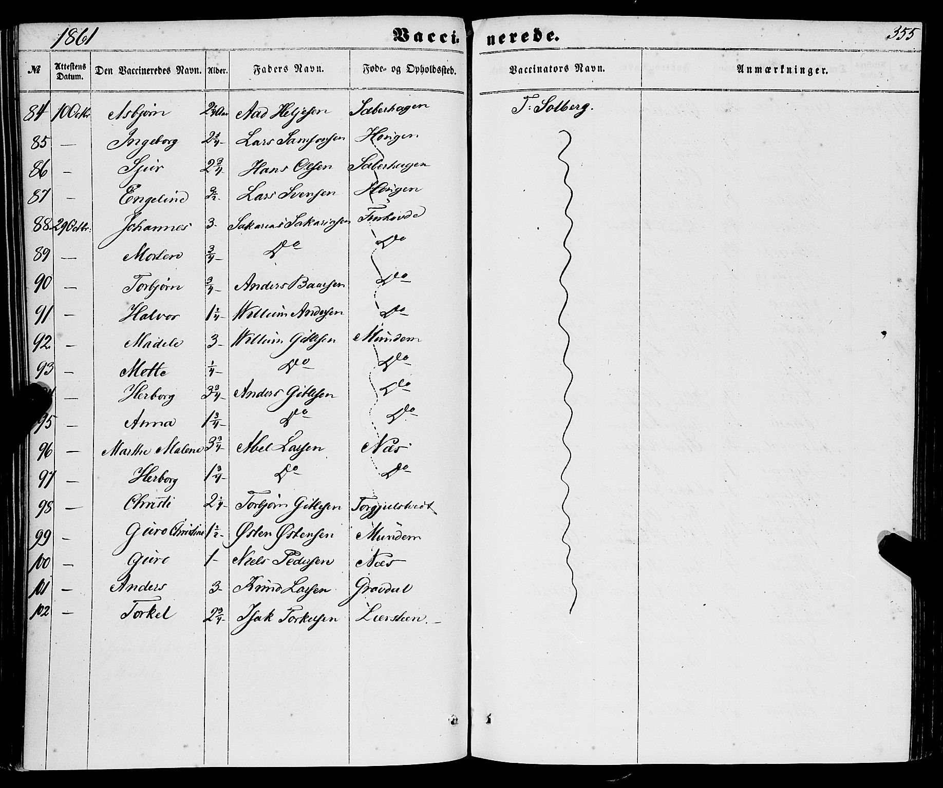 Strandebarm sokneprestembete, AV/SAB-A-78401/H/Haa: Parish register (official) no. A 8, 1858-1872, p. 355