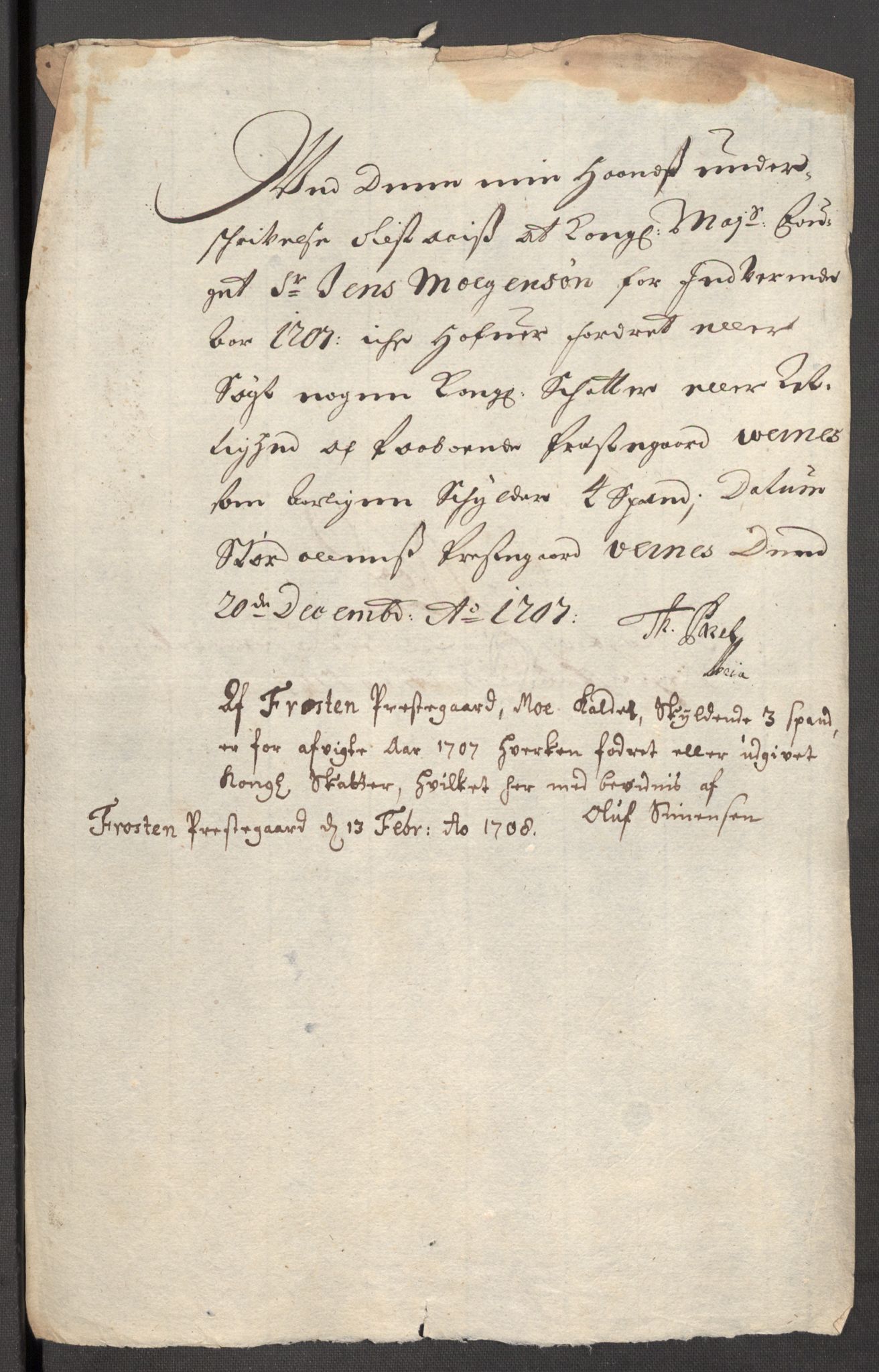 Rentekammeret inntil 1814, Reviderte regnskaper, Fogderegnskap, RA/EA-4092/R62/L4197: Fogderegnskap Stjørdal og Verdal, 1707, p. 199
