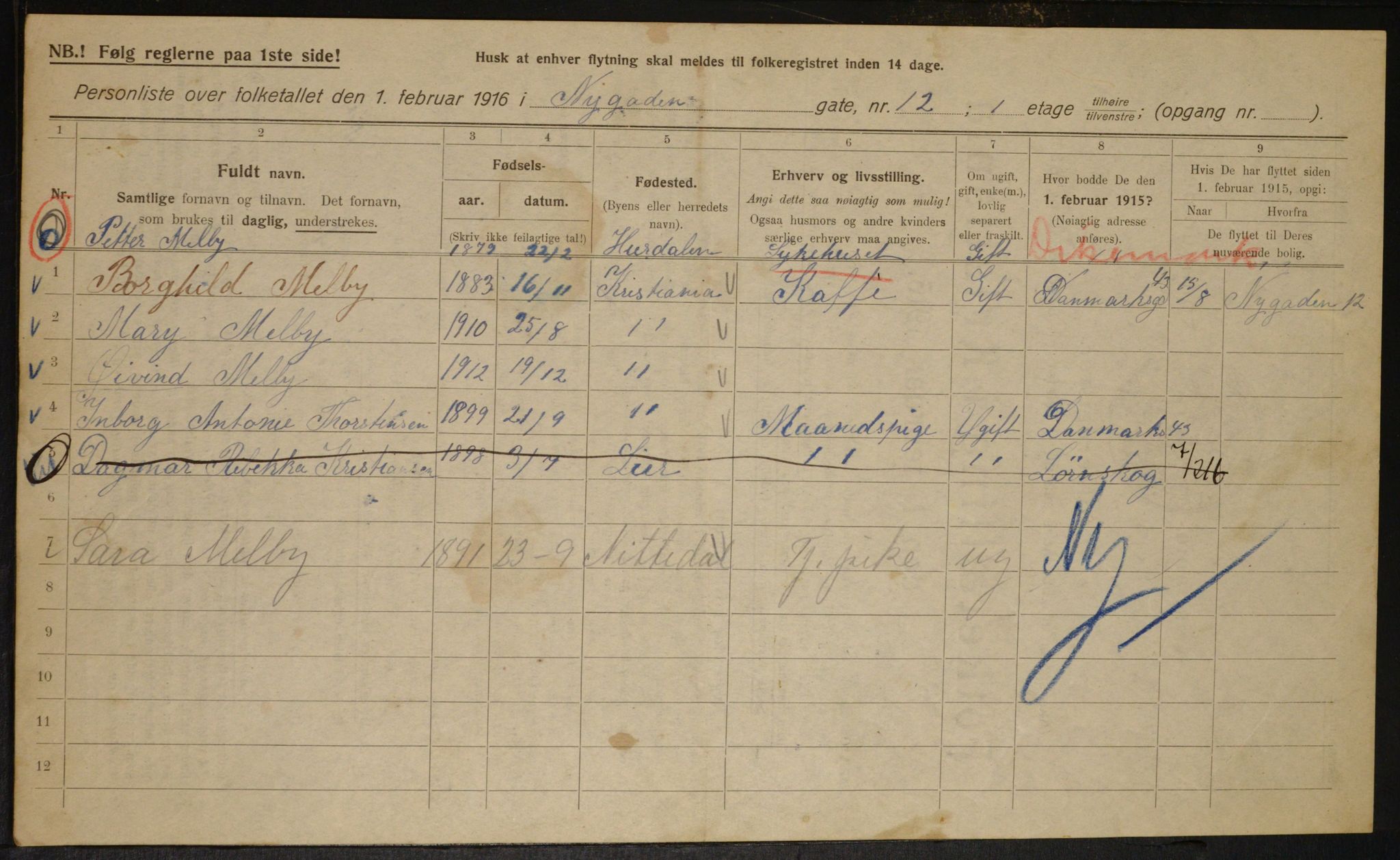 OBA, Municipal Census 1916 for Kristiania, 1916, p. 75771