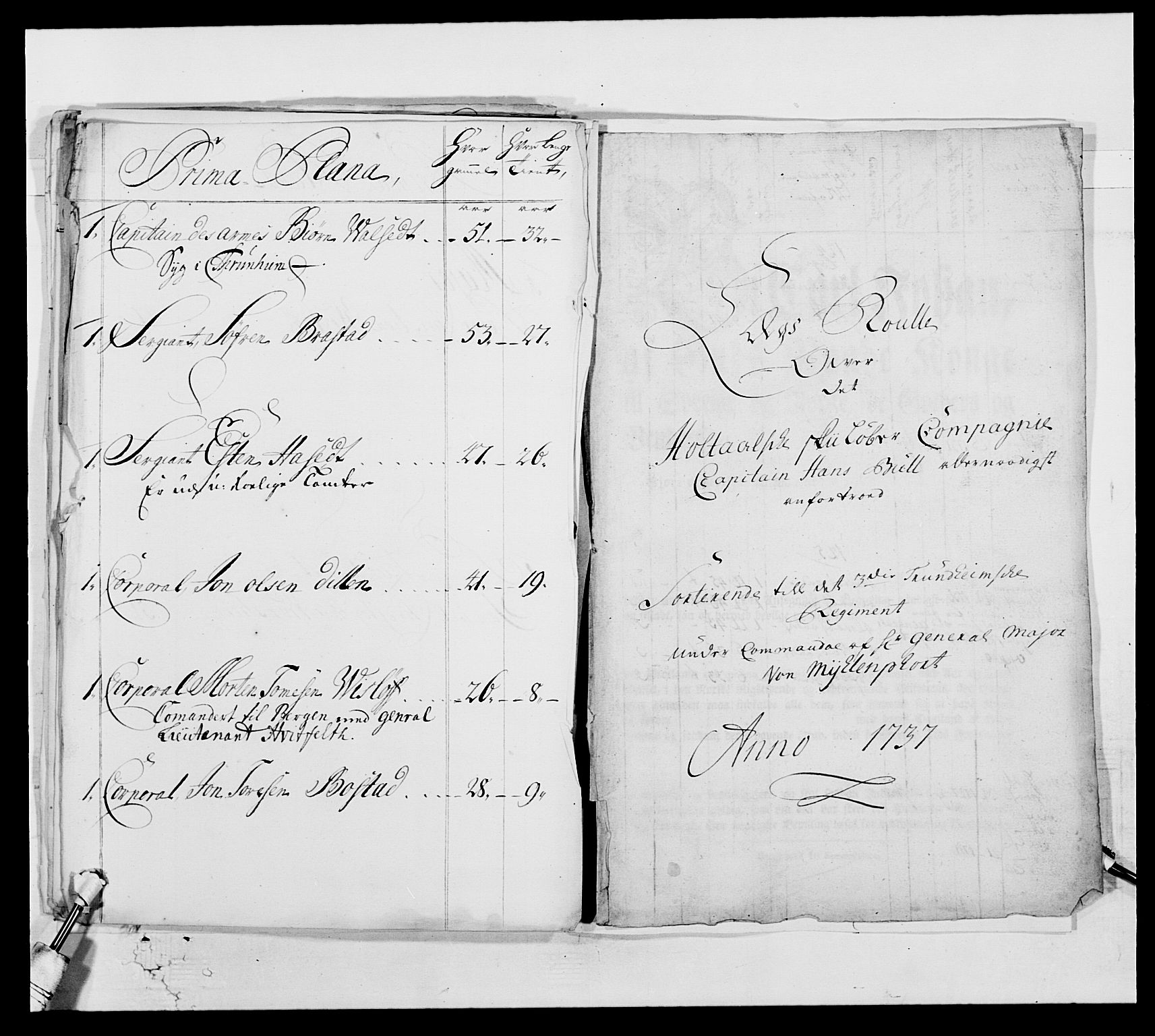Kommanderende general (KG I) med Det norske krigsdirektorium, AV/RA-EA-5419/E/Ea/L0514: 3. Trondheimske regiment, 1737-1749, p. 18